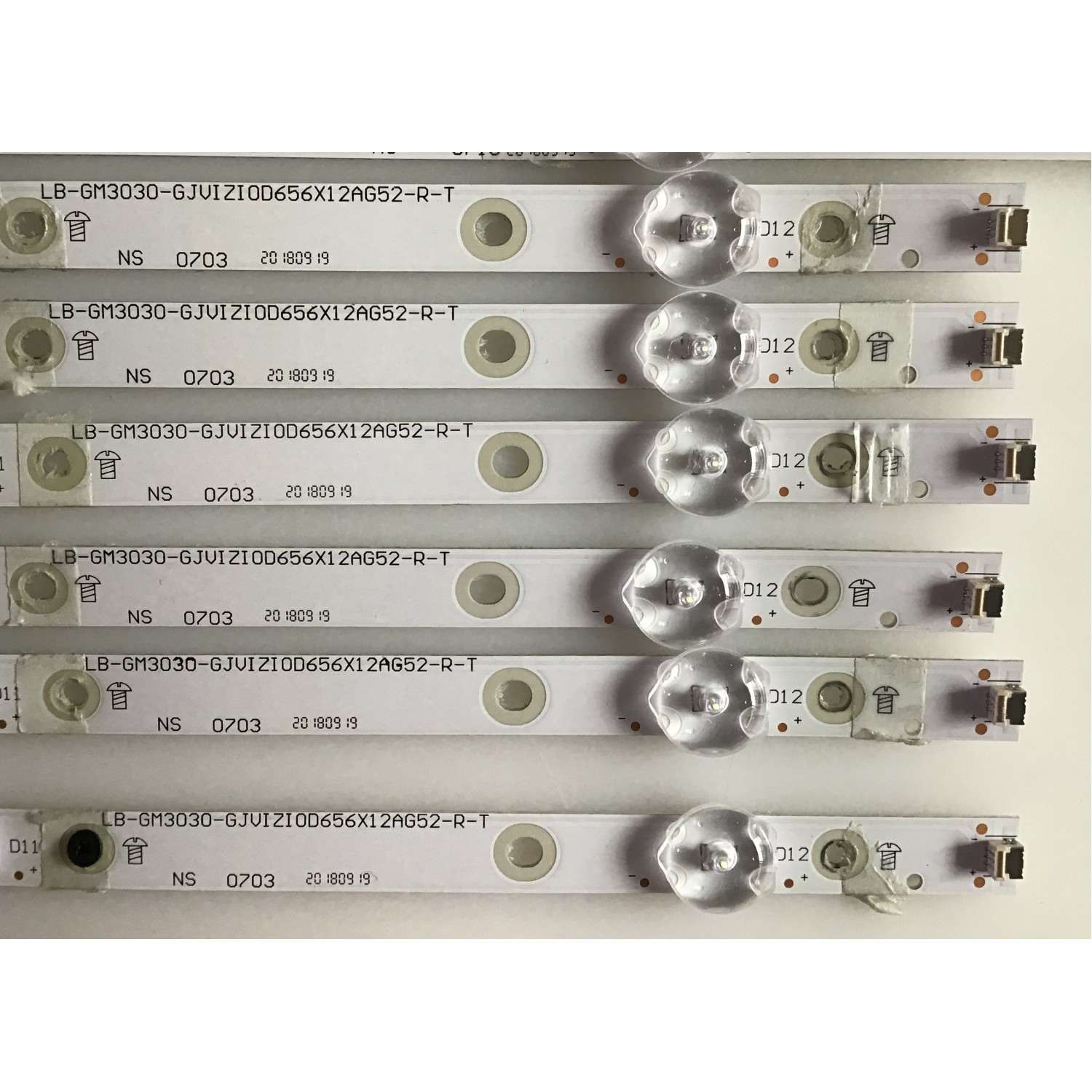 KIT DE LED´S PARA TV VIZIO (12 PIEZAS) / LB-GM3030-GJVIZIOD656X12AG52-L-T / LB-PM3030-GJVIZIOD656X12AG52-R-T / LB-PM3030-GJVIZIOD656X12AEQ2-R-Y / LB-PM3030-GJVIZIOD656X12AEQ2-L-Y / PANEL TPT65J1 / MODELOS D65-F1LTCUWSLU / D65-F1 LTCWWSKU  - Imagen 5