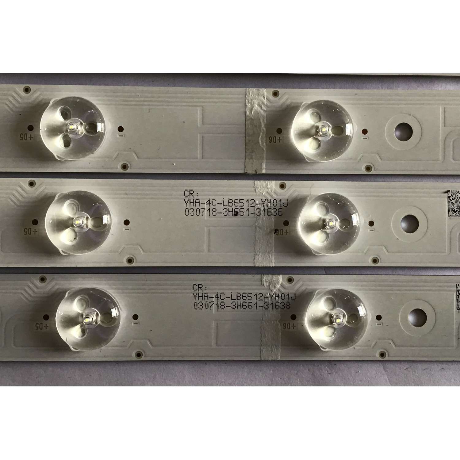 KIT DE LEDS PARA TV TCL ORIGINAL 20 PIEZAS / TCL_GIC_65V6_HDR / 4C-LB6512 / LX20171214 / TCL_GIC_65V6_HDR_R_12EA_3030_LX20171214_VER.7 / TCL_GIC_65V6_HDR_L_12EA_3030_LX20171214_VER.7 / PANEL LSC650FN04-K01 / LVU650NDBL / MODELOS 65R617 / 65R13 / 65R15 - Imagen 2