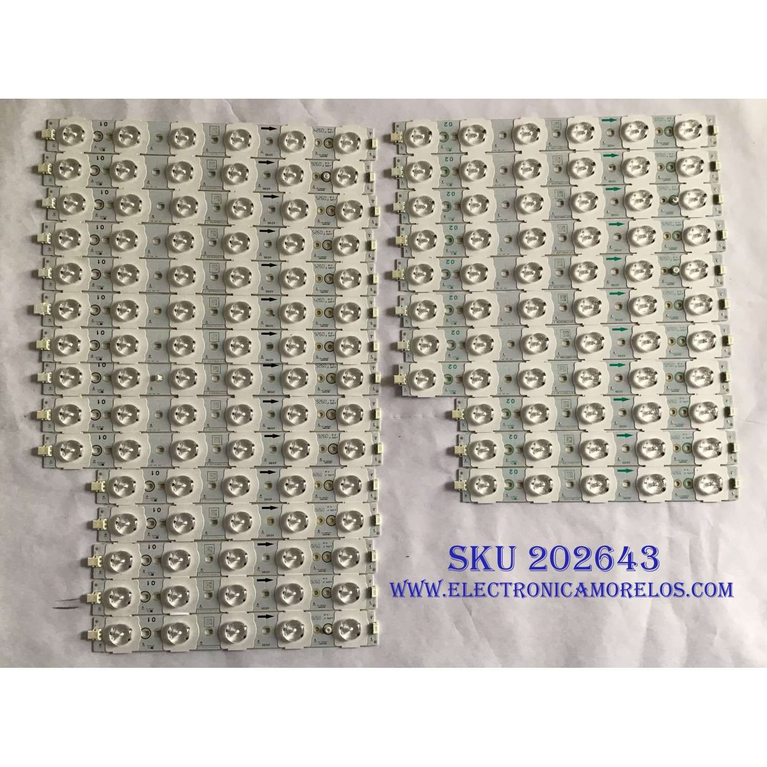 KIT DE LED'S PARA TV SHARP (26 PIEZAS) / A596WG-94 / A595WG-94 / 011980 / SN-AG-CU / MODELO LC40LE700UN / NOTA IMPORTANTE:KIT CUENTA ORIGINALMENTE DE 27 PIEZAS ((INCOMPLETO SOLO 26 PIEZAS))