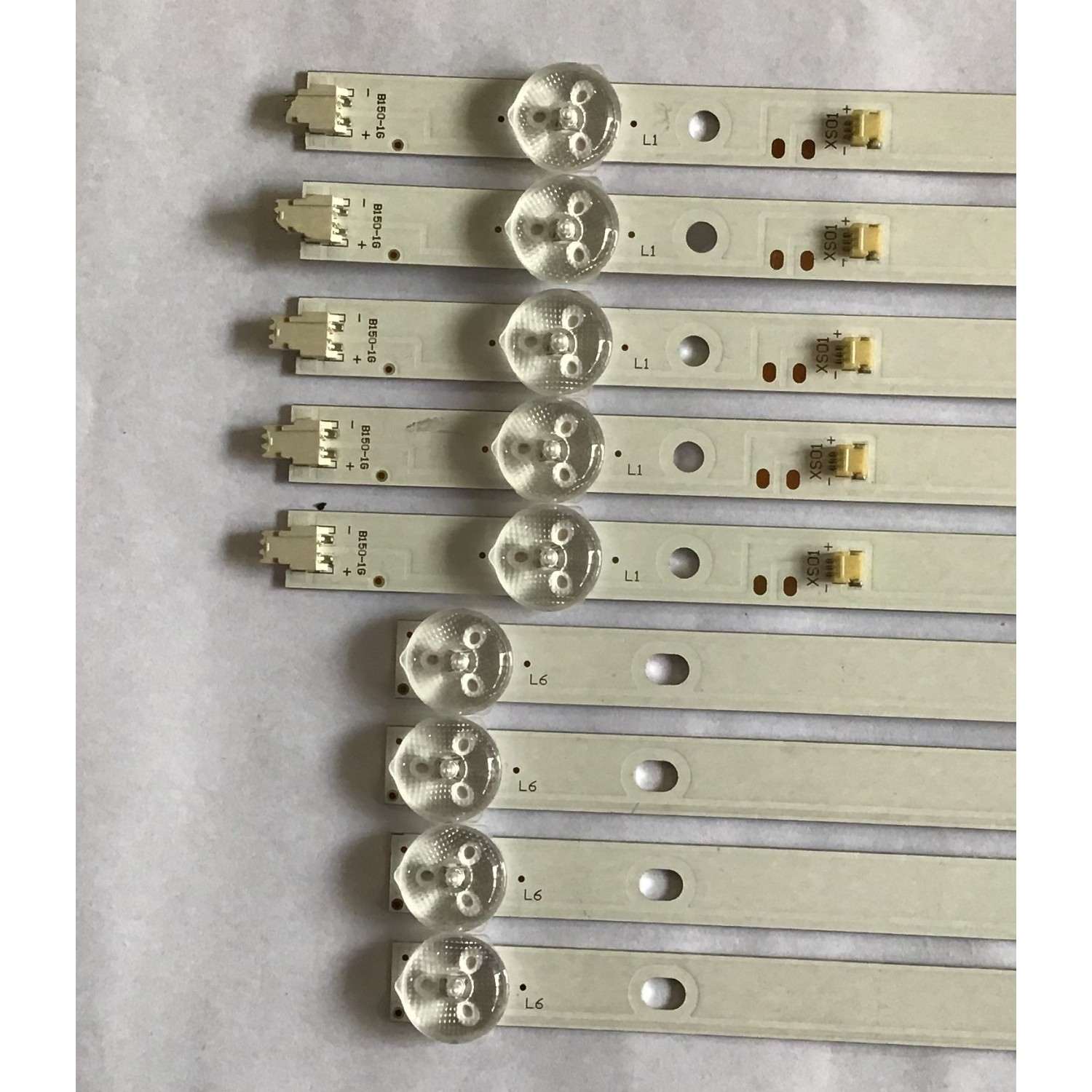 KIT DE LED´S PARA TV RCA (9 PIEZAS) / 55A06 / DLED55SMD 5X9 0002.A-2 / M204/K4/H / 50201001  16 / PANEL'S LK550RA1A08 / LC546PU2L MODELO RNSMU5536-B ((KIT ORIGINALMENTE CUENTA 10 PIEZAS INCOMPLETO SOLO 9 PIEZAS)) - Imagen 3