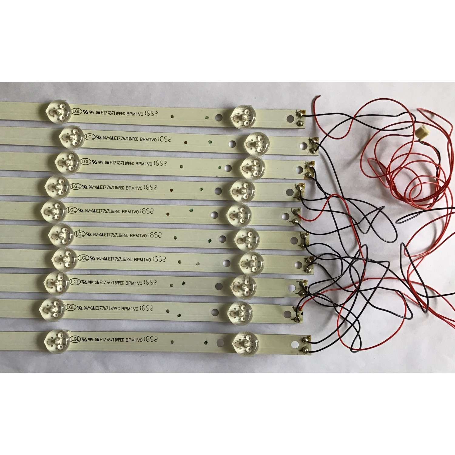 KIT DE LED´S PARA TV BOLVA (10 PIEZAS) / LGL55105 / LGL55105-3030JF-BH-12109 / DH-170116/18BM230/YZ-S020D03 / BH-16394 / BMP1V0 / PANEL LSC550FJ12 / MODELO 55BL00H7-01 - Imagen 3