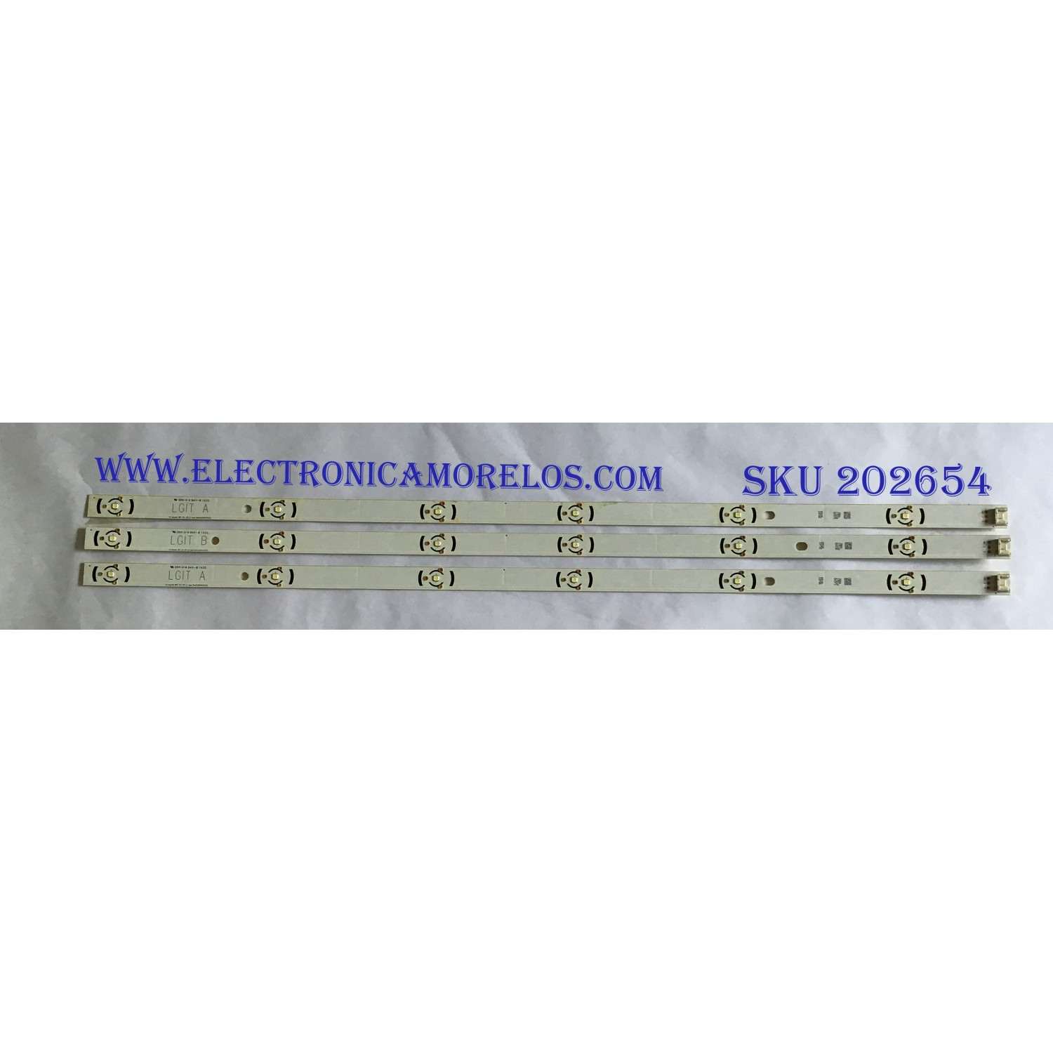 KIT DE LEDS PARA TV LG 3 PIEZAS /6916L-1974A/6916L-1975A/LG INNOTEK DRT 3.0 32"_A TYPE REV0.2/LG INNOTEK DRT 3.0 32"_B TYPE REV0.2/CEM-3-N 94V-0 1433/PANEL LC320DUG(FG)(A3)/MODELOS 32LB560B-UZ BUSMLJM/MAS MODELOS EN DESCRIPCION 