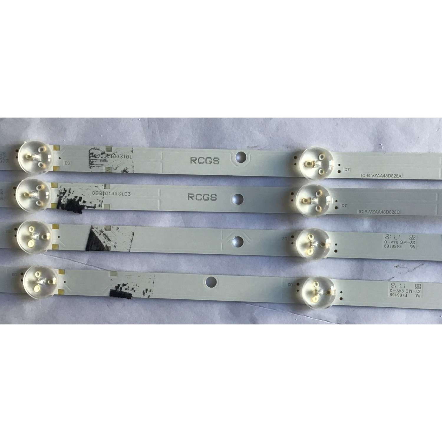 KIT DE LED´S PARA TV VIZIO (4 PIEZAS) / IC-BVZAA48D828 / IC-BVZAA48D828A / 0981010031D1 / IC-BVZAA48D828B / 0981010031D2 / IC-BVZAA48D828C / 0981010031D3 / IC-BVZAA48D828D / 0981010031D4 / PANEL LSC480HN08-802 / MODELO D48F-E0 - Imagen 2