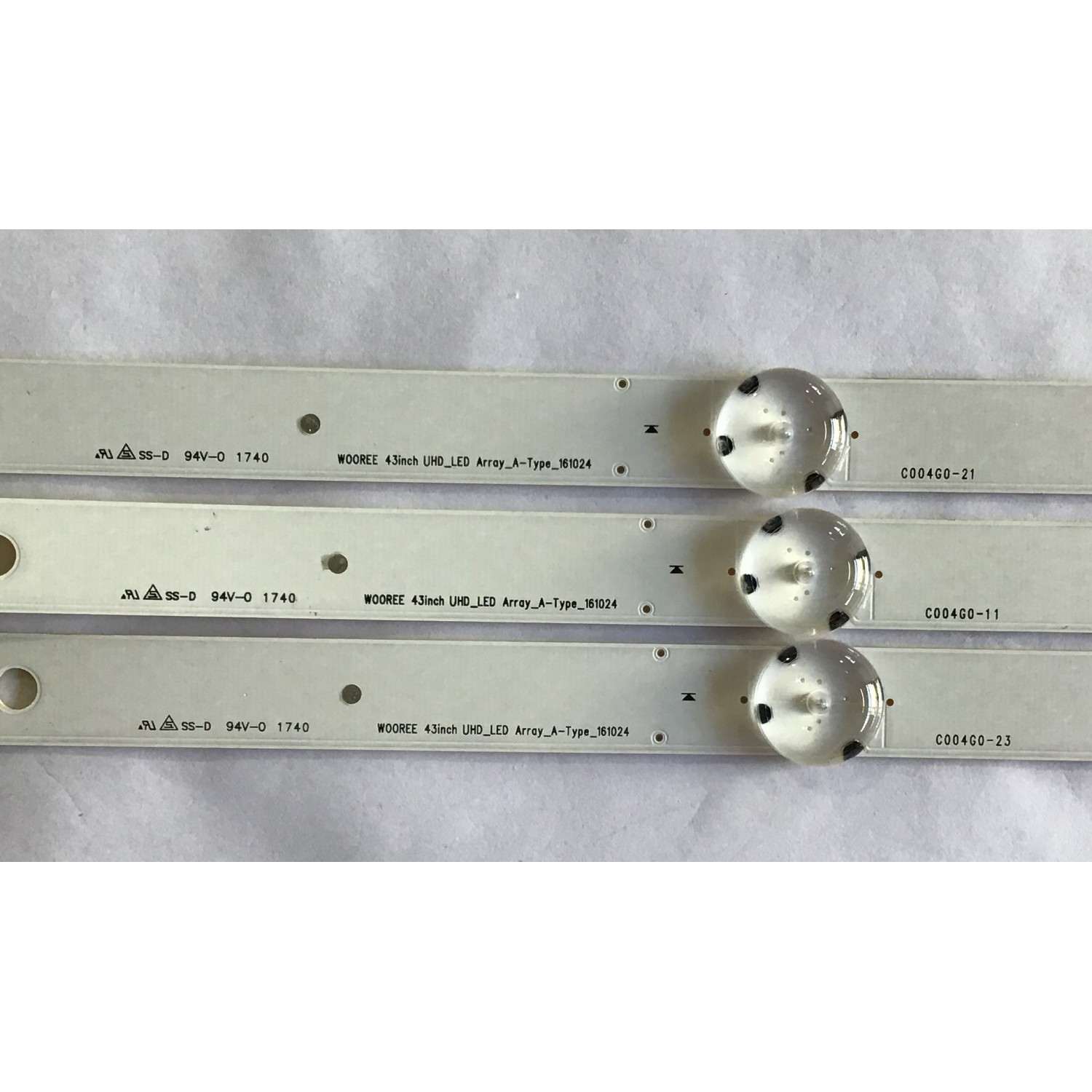 KIT DE LED´S PARA TV LG (3 PIEZAS) / LC43490063A / 43INCH UHD_LED Array_A-Type_161024 / PANEL NC430DGG-AAFX3 / MODELO 43UJ6300-UA BUSYLJM - Imagen 2