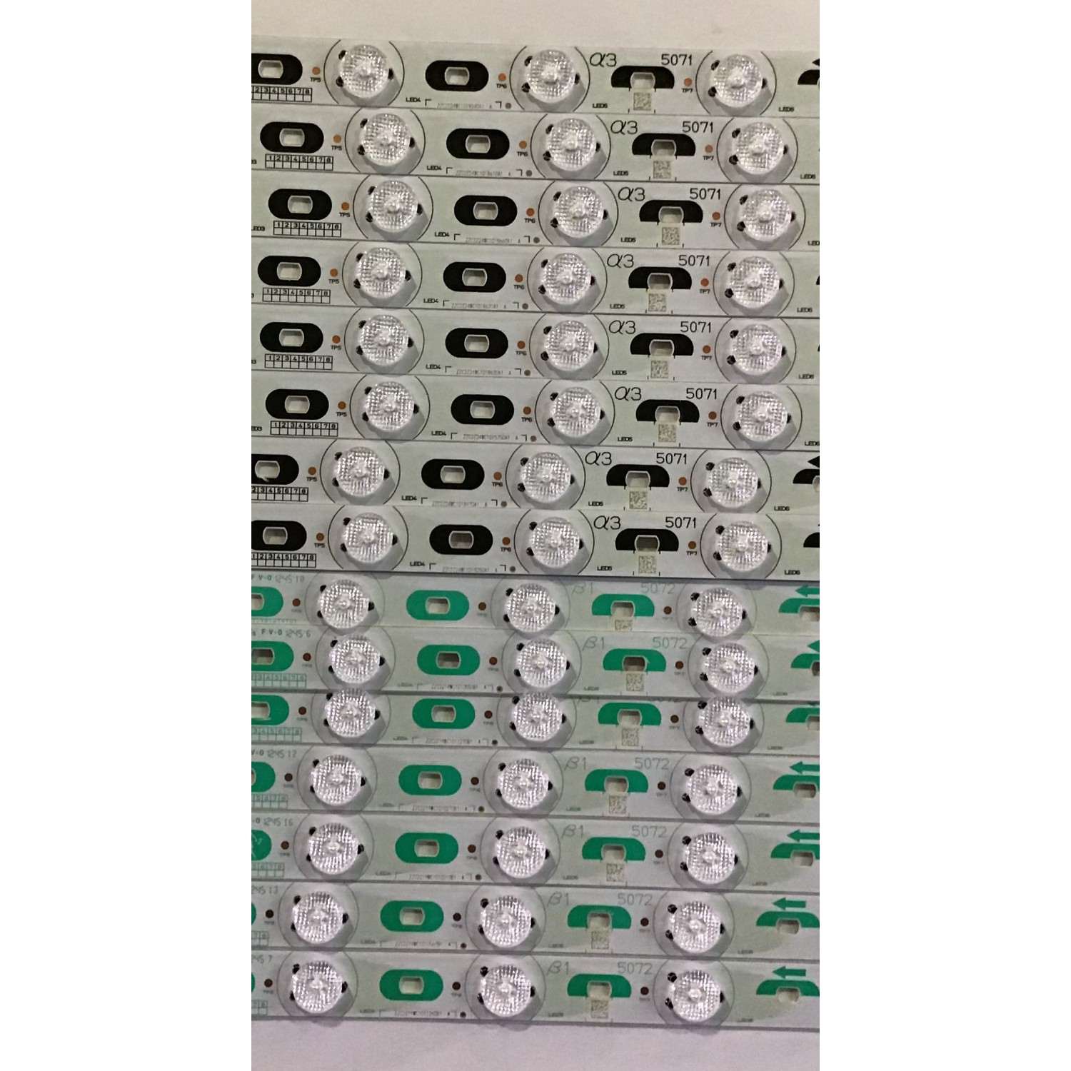 KIT DE LED'S PARA TV SHARP / (45 PIEZAS KIT COMPLETO) / HX-S(I).94V-0 / 5069 / 5070 / 5071 / 5072 / 5073 / 5074 / PANEL R1K800D3GW10 / MODELO 80" - Imagen 4