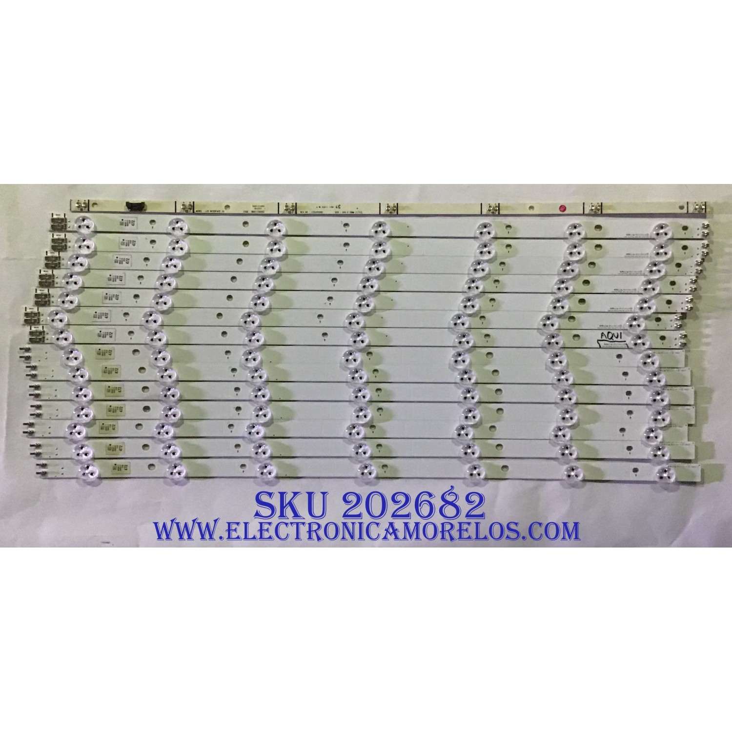 KIT DE LED'S PARA TV SAMSUNG (14 PIEZAS) / SLED 2012SVS55 3228 RIGHT07 REV1.1 120410 / SLED 2012SVS55 3228 FHD LEFT07 REV1.1 120410 / PANEL'S DE550CGM-C1 / LTJ550HW12-V / MODELO UN55EH6000FXZA