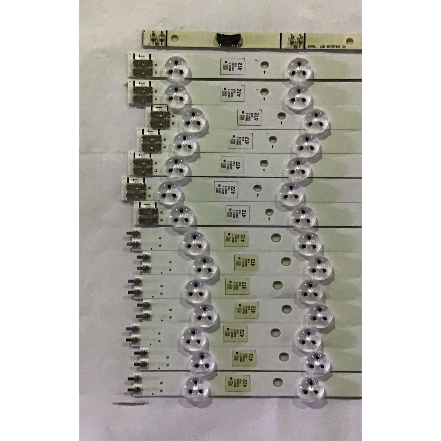 KIT DE LED'S PARA TV SAMSUNG (14 PIEZAS) / SLED 2012SVS55 3228 RIGHT07 REV1.1 120410 / SLED 2012SVS55 3228 FHD LEFT07 REV1.1 120410 / PANEL'S DE550CGM-C1 / LTJ550HW12-V / MODELO UN55EH6000FXZA - Imagen 2