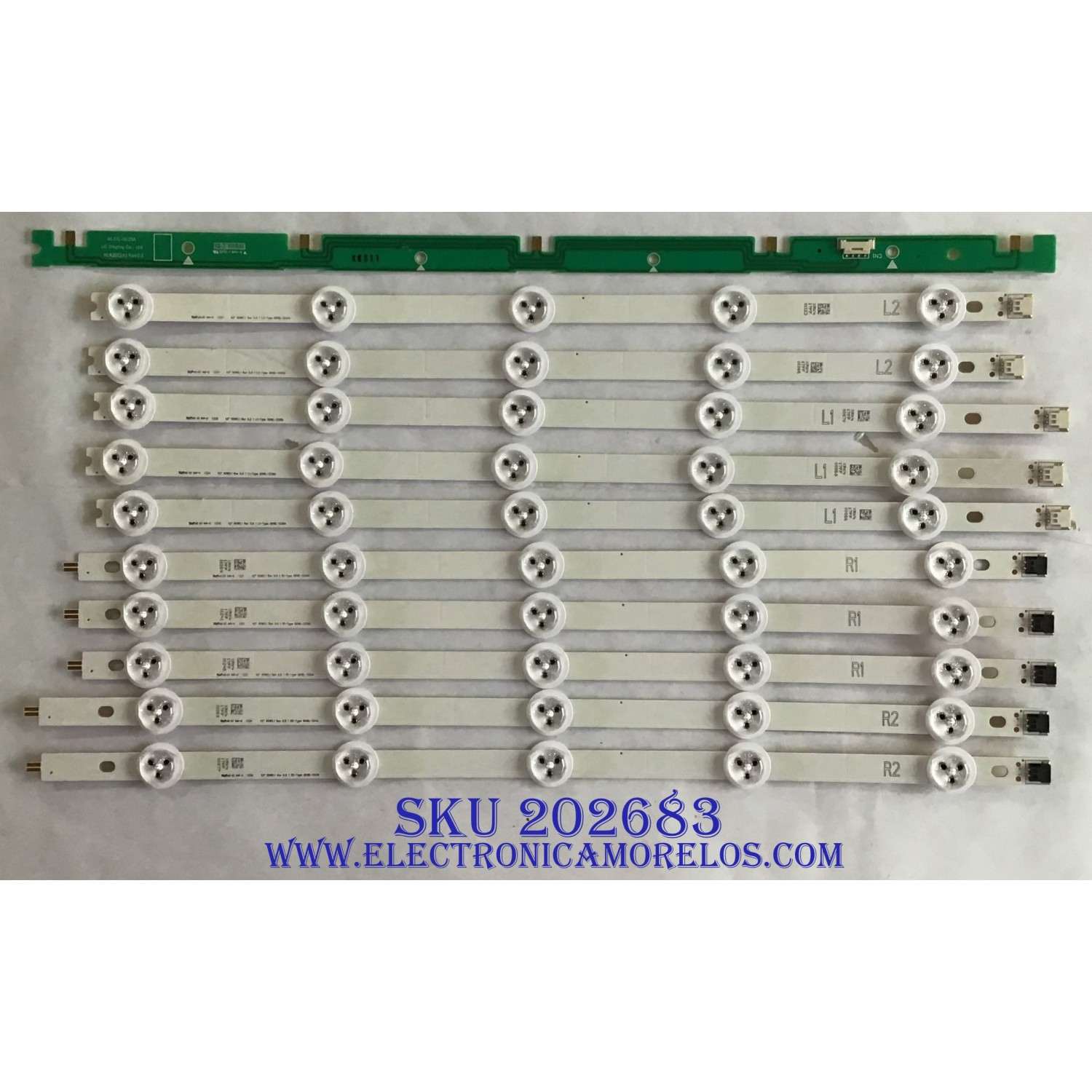 KIT DE LED´S PARA TV VIZIO / LG / SANYO / (10 PIEZAS) / 6916L-1338A / 6916L-1339A / 6916L-1340A / 6916L-1341A   / PANEL LC420DUG(JF)(R1) / MODELOS E420OI-A0 / 42LN541C-UA BUSYLJR / DP42D23 P42D23-00 / MAS MODELOS EN DESCRIPCION