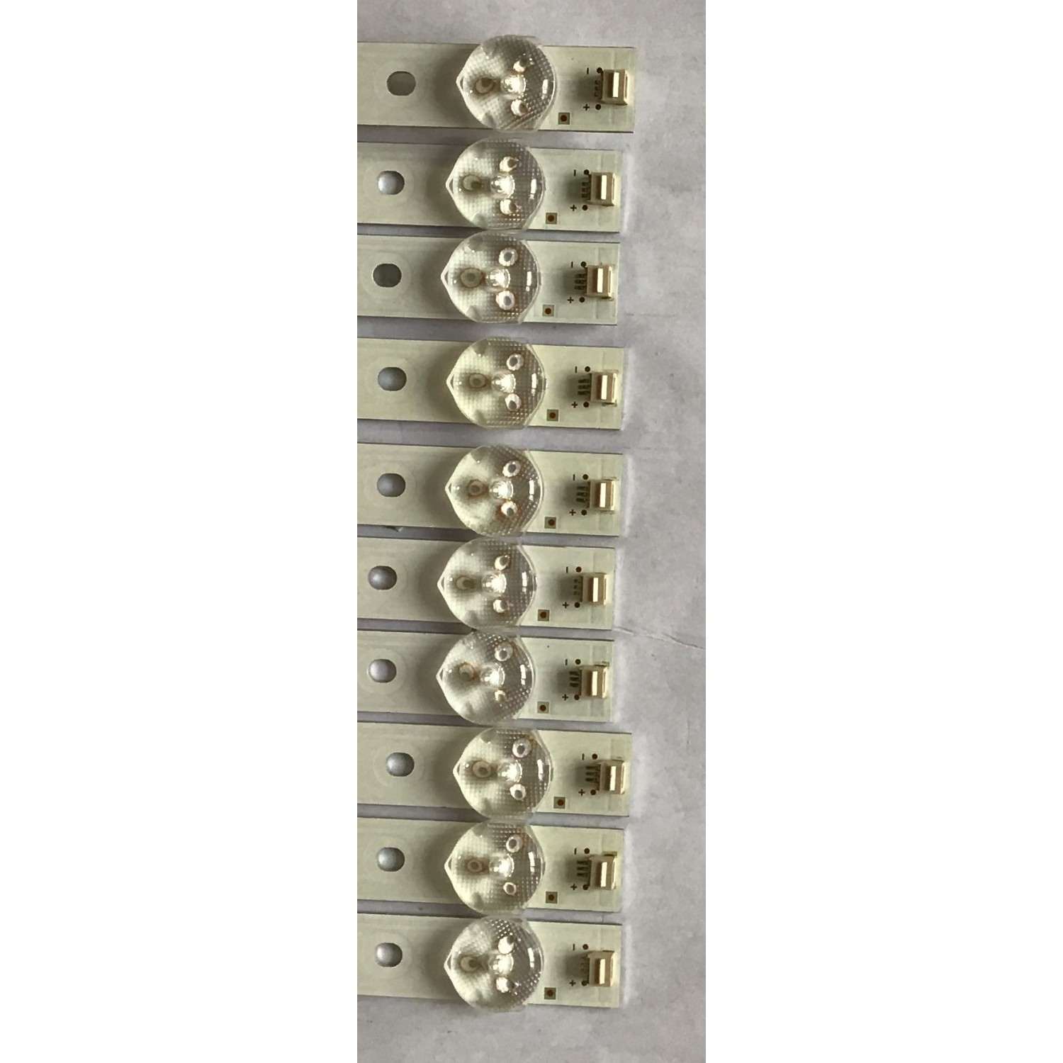 KIT DE LED´S PARA TV WESTINGHOUSE / ELEMENT (10 PIEZAS) / CC02550D500V09 / 55H 55E9 10X5 5SP1 1410 / A V061702 18 / A V071652 18 / YSL-L  94V-0   E479275 / PANEL MD5526YTLU / MODELOS WE55UDT 108 / E4SFT5517  - Imagen 2
