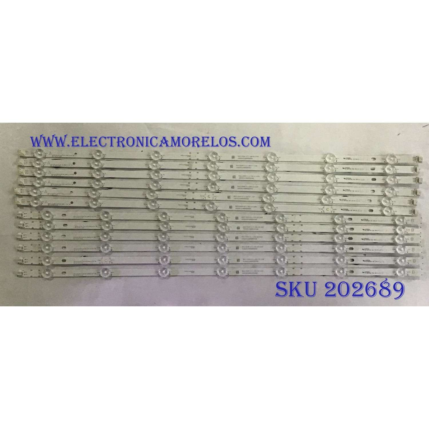 KIT DE LED´S PARA TV VIZIO (12 PIEZAS) / CS-MCPCB-150 / AMTRAN_65_E65_F0_6X7+6X7_3030C_A_7S1P REV.V4 / 0981010DCF / 0262201CNDM65D930 / BA2J-DXMU-2-1 / PANEL LSC650N04-J01 / MODELO E65-F0