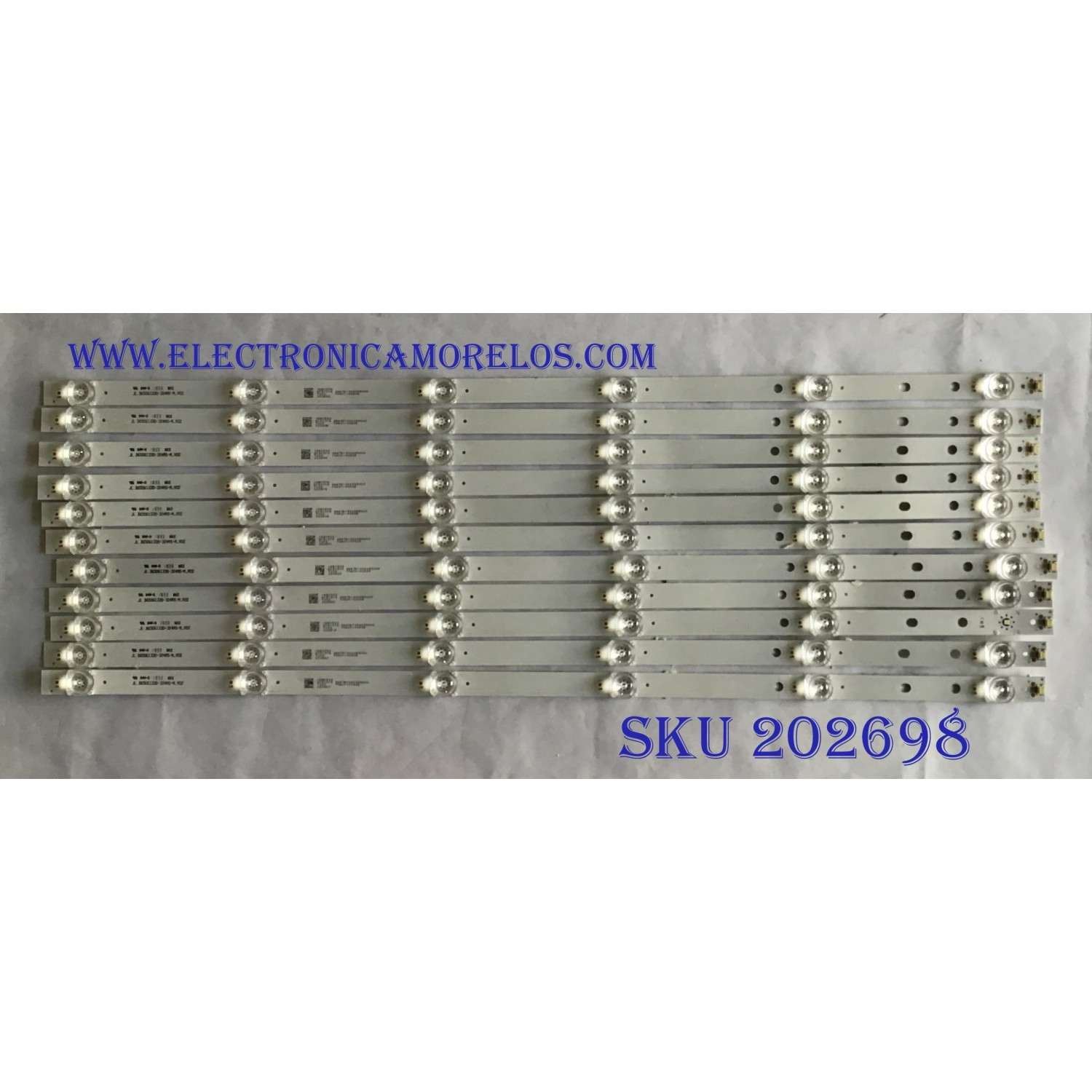 KIT DE LED´S PARA TV VIZIO ((INCOMPLETO SOLO 11 PIEZAS)) / NUMERO DE PARTE JL.D65061330-324AS-M_V02 / JL.D65061330-324AS-M / 70401-00505 / PANEL BOEI650WQ1 / MODELO D65X-G4