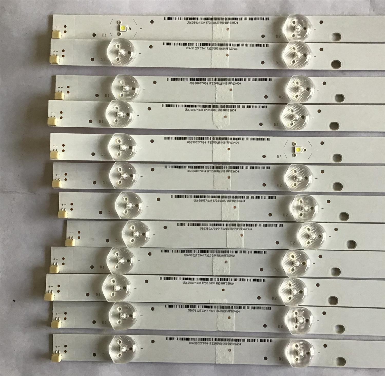 KIT DE LED'S PARA TV VIZIO (12 PIEZAS) / I-5500WS80064-V0 / 56380270341 / PANEL T550HVN08.6 / MODELO D55F-E2 LWZ2VPDT - Imagen 2