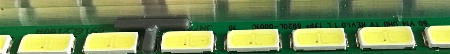 LED PARA TV LG / 6916L-2180A / 6916L-2181A / 60 V14 UHD TV REV1.0 L Type 6920L-0001C / 60 V14 UHD TV REV1.0 R Type 6920L-0001C / PANEL LC600EQE / MODELOS 60UB5200-UH / 60UF695V-ZA / 1.31 M X 12 CM / - Imagen 3