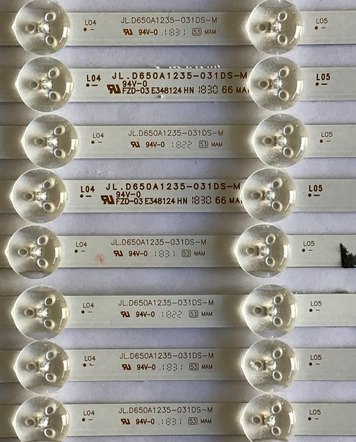 KIT DE LED'S PARA TV RCA (14 PIEZAS) / AE0110352 / JL.D650A1235-031DS-M / N180718 / PANEL HV650QUB-N9D / MODELO RNSMU6536 - Imagen 2