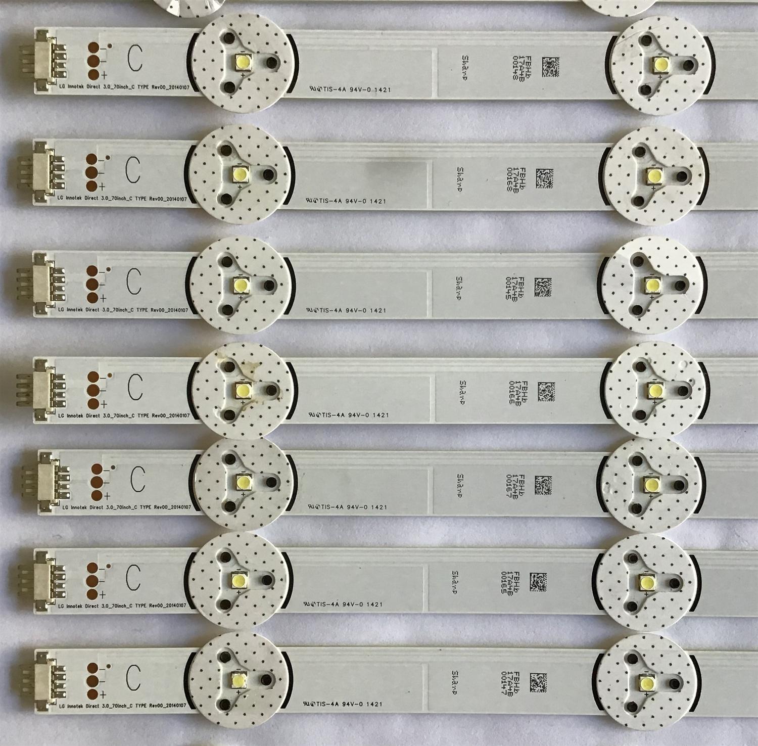 KIT DE LED'S PARA TV SHARP / LG INNOTEK DIRECT 3.0_70INCH_A / LG INNOTEK DIRECT 3.0_70INCH_B / LG INNOTEK DIRECT 3.0_70INCH_C / PANEL LK800D3GW10Z / MODELO LC-80LE632U / NOTA IMPORTANTE : KIT CUENTA ORIGINALMENTE 24 PIEZAS ((INCOMPLETO 23 PIEZAS))         - Imagen 3