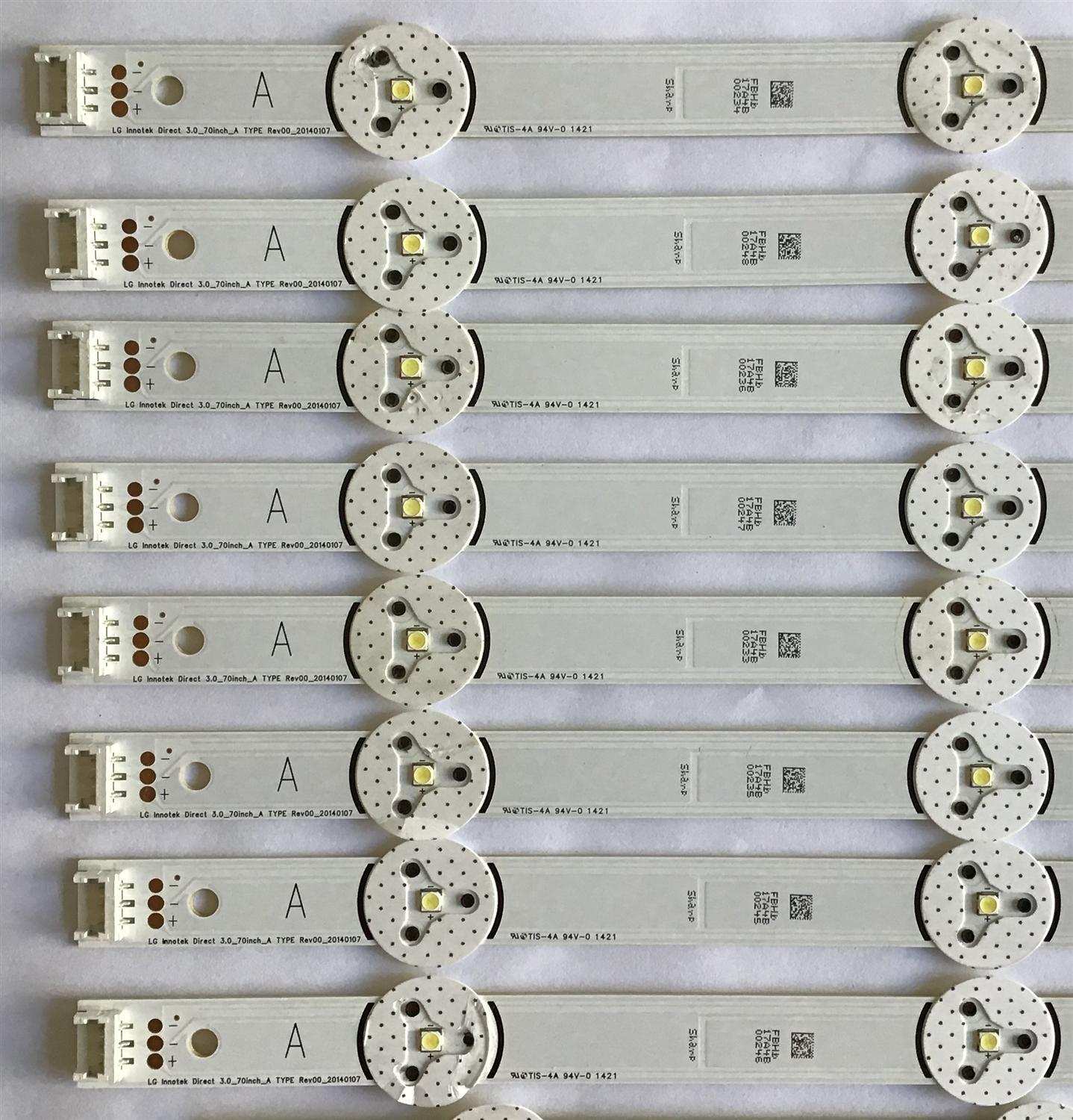 KIT DE LED'S PARA TV SHARP / LG INNOTEK DIRECT 3.0_70INCH_A / LG INNOTEK DIRECT 3.0_70INCH_B / LG INNOTEK DIRECT 3.0_70INCH_C / PANEL LK800D3GW10Z / MODELO LC-80LE632U / NOTA IMPORTANTE : KIT CUENTA ORIGINALMENTE 24 PIEZAS ((INCOMPLETO 23 PIEZAS))         - Imagen 2