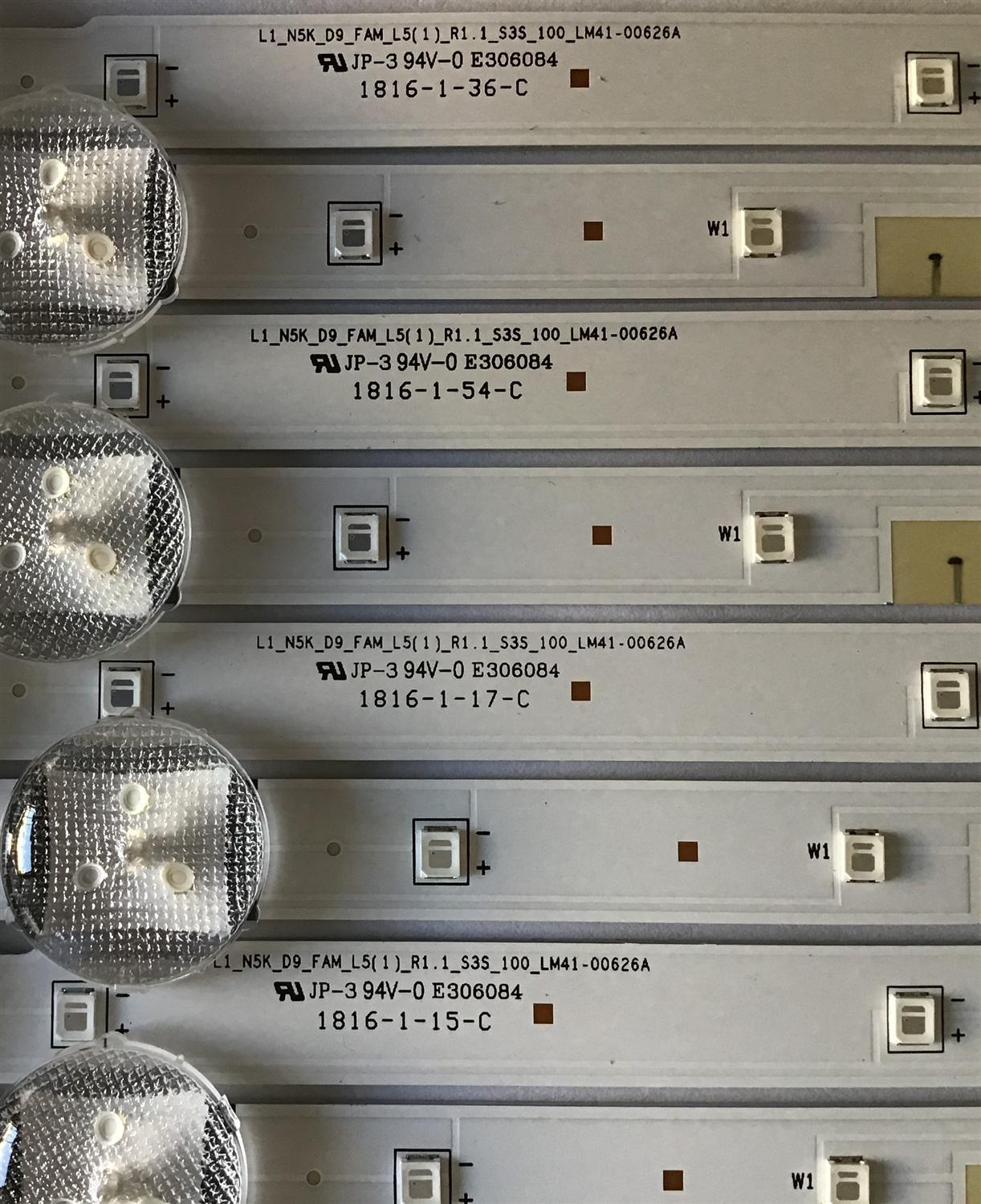 KIT DE LEDS PARA TV SAMSUNG (8 PIEZAS) / BN96-46572A / BN96-46573A / 46572A / 46573A /LM41-00626A / PANEL CY-JN049BGLV4M / MODELO HG49NJ477MFXZA / MAS MODELOS EN DESCRIPCION - Imagen 3