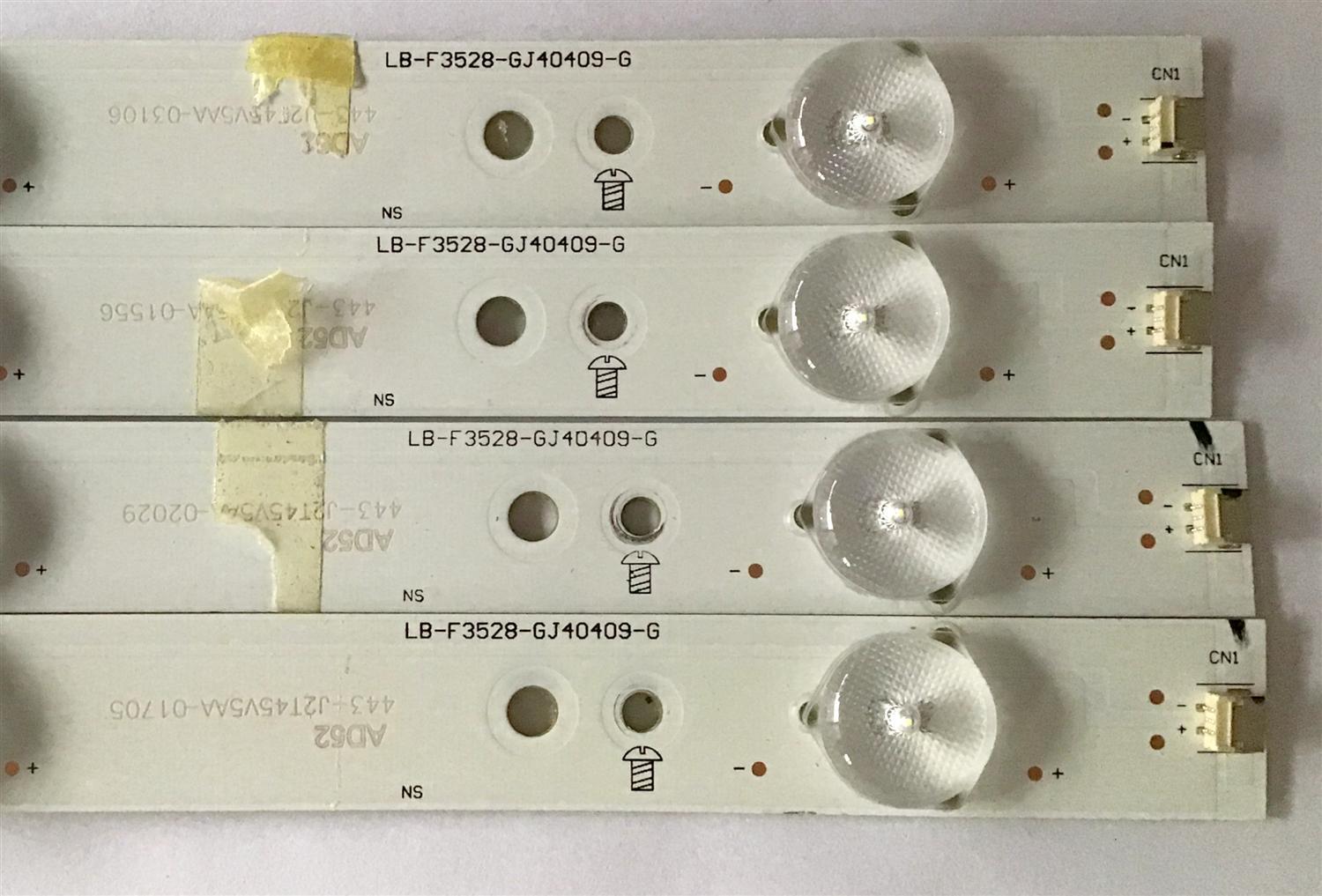 KIT DE LED'S PARA TV INSIGNIA (4 PIEZAS) / LB-F3528-GJ40409-G / 443-J2T45V5AA / PANEL TPT400LA-J6PE1 / MODELO NS-40D510NA15 - Imagen 2