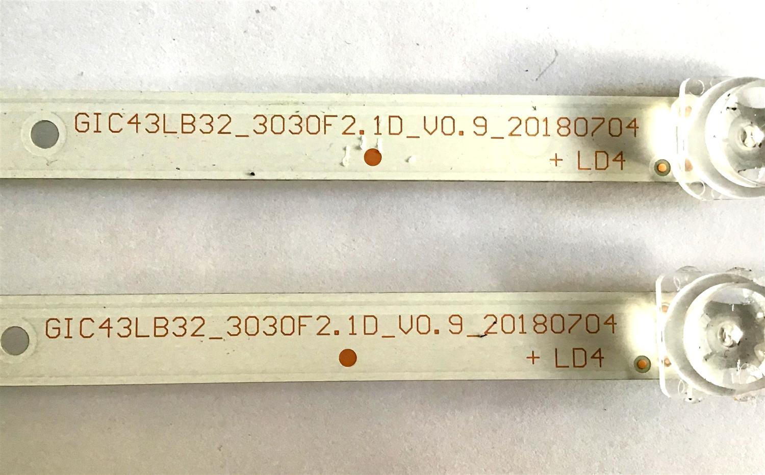 KIT DE LED'S PARA TV TCL (2 PIEZAS) NUMERO DE PARTE GIC43LB32_3030F2.1D / GIC43LB32_3030F2.1D_V0.9_20180704 / 4C-LB4311-ZM / GIC43LB32_3030F2.1D_V1.0_20190325 / PANEL'S LVU430NDEL / V430DJ1-Q01 / MODELOS 43S423LDAA / 43S421 / 43S425 / 43A423 - Imagen 4