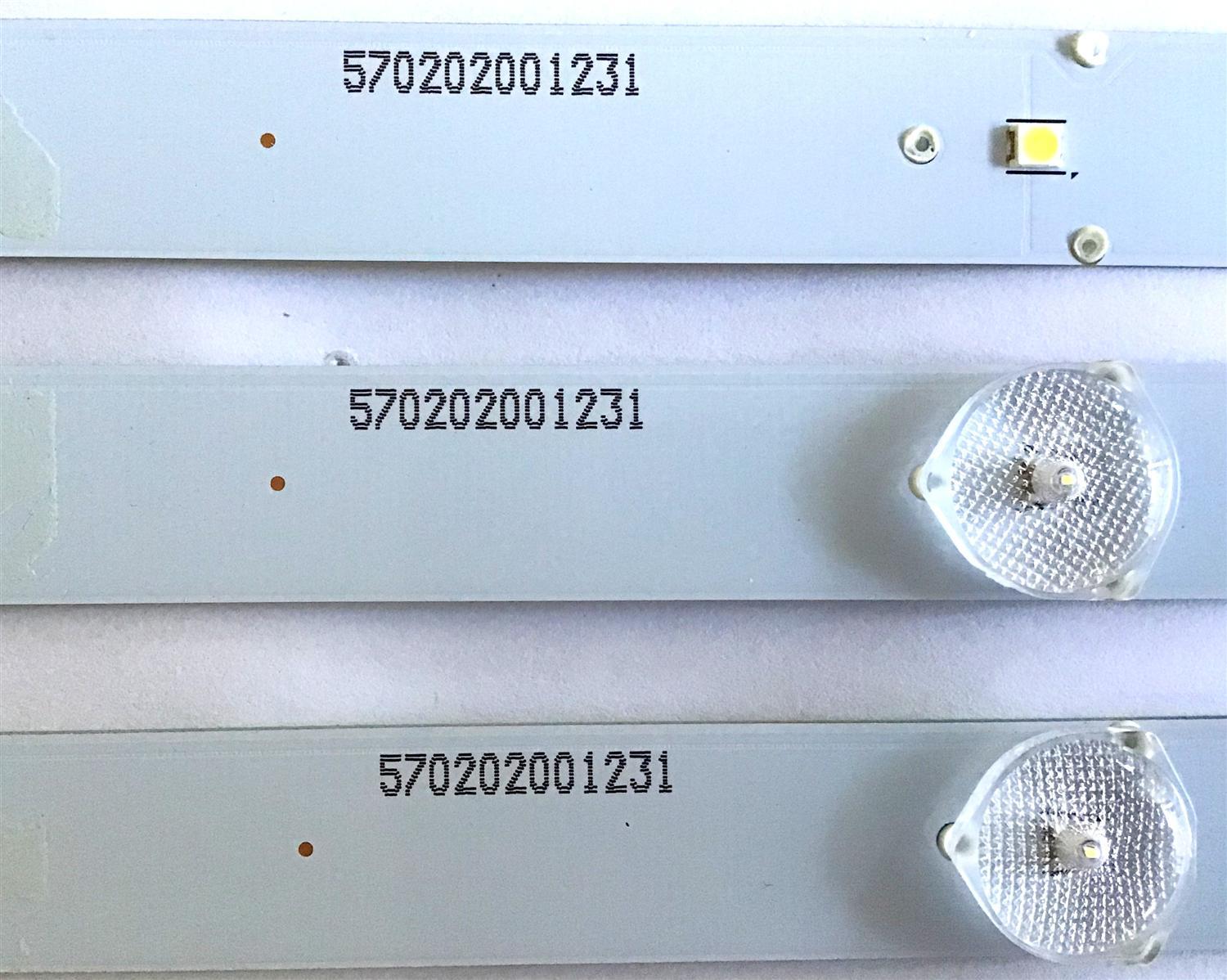 KIT DE LED'S PARA TV INSIGNIA (3 PIEZAS) / B-HWBB28D557 / 570202001231 / Y2-B6-N4 / PANEL SM275TCA08 / MODELO NS-28D220NA16 - Imagen 3