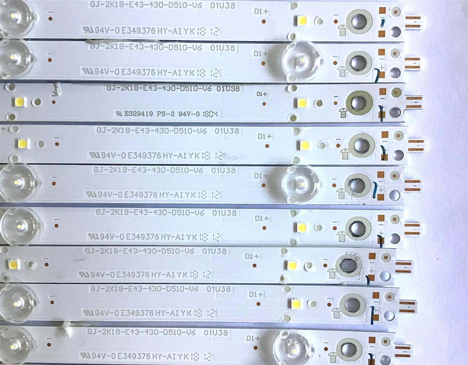 KIT DE LED'S PARA TV VIZIO (10 PIEZAS) / GJ-2K18-E43-430-D510-V6 / 210BZ05D0B334BH00D / 18126 / PANEL TPT430U3 -QVN03.U / MODELO E43-F1 LTTWWTKU - Imagen 3