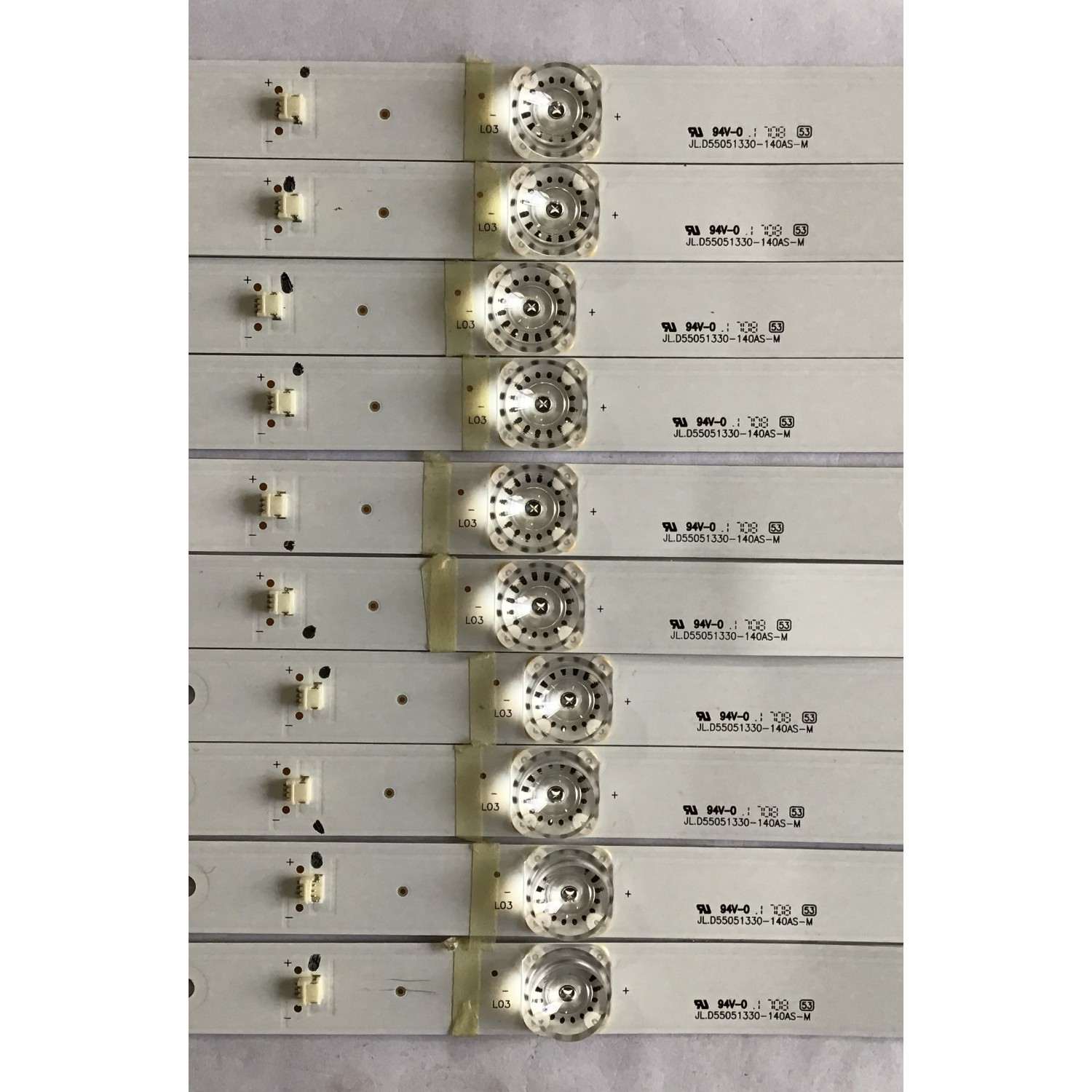 KIT DE LED´S PARA TV GPX (10 PIEZAS) / 035-550-3030-7 / JL.D55051330-140AS / 17AF530 / N170323 / T409 / PANEL LSC550FN18-W / MODELO TU5587B - Imagen 3