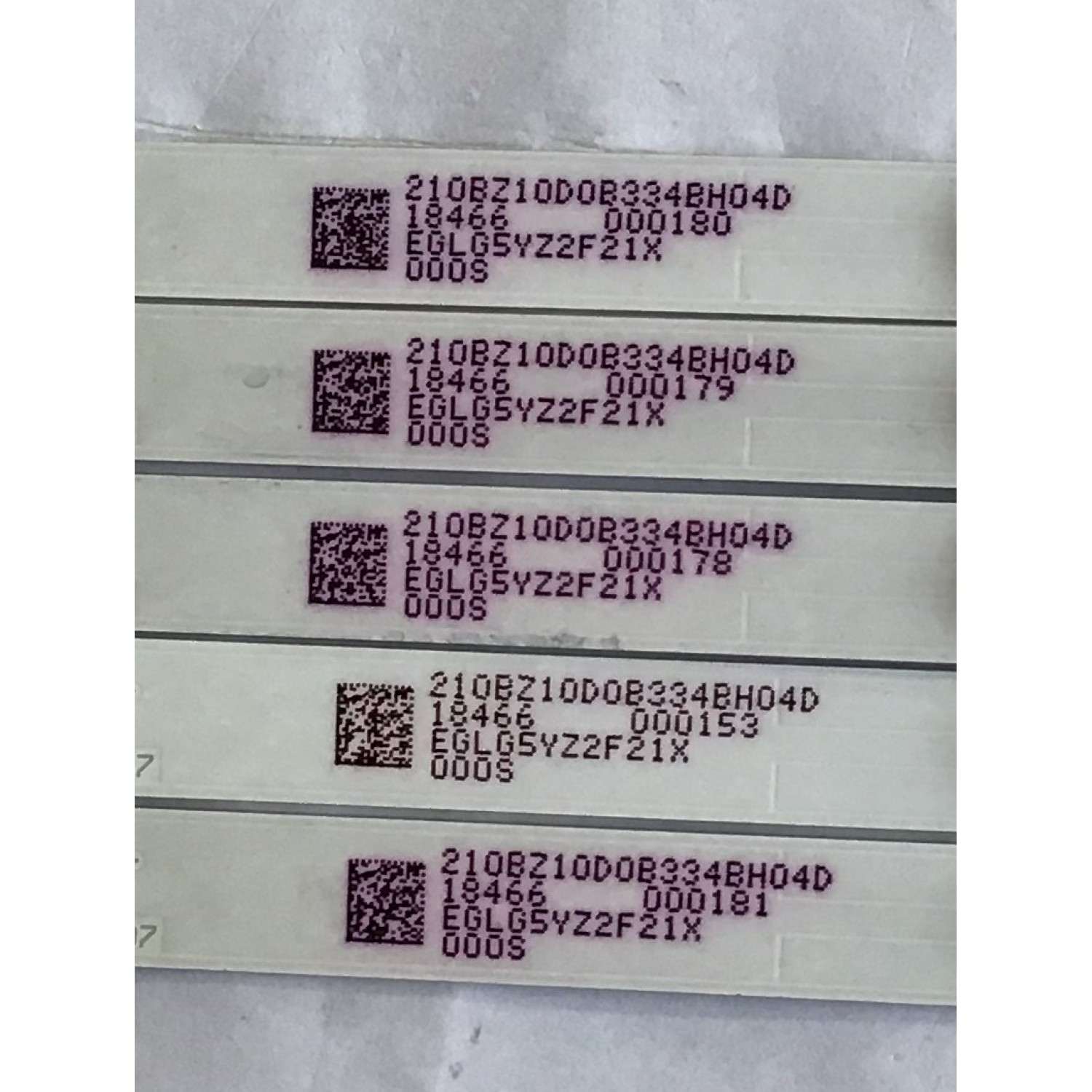 KIT DE LEDS ORIGINAL PARA TV VIZIO 5 PIEZAS / NUMERO DE PARTE GJ-2K18-E43-430-D510-V8 / 18466 / 210BZ10D0B334BH04D / EGLG5YZ2F21X / PANEL TPT430H3 -QUBN1A.K REV:SA9P0B / MODELOS E43-F1 LTMWWTLU / V436-G1 - Imagen 4