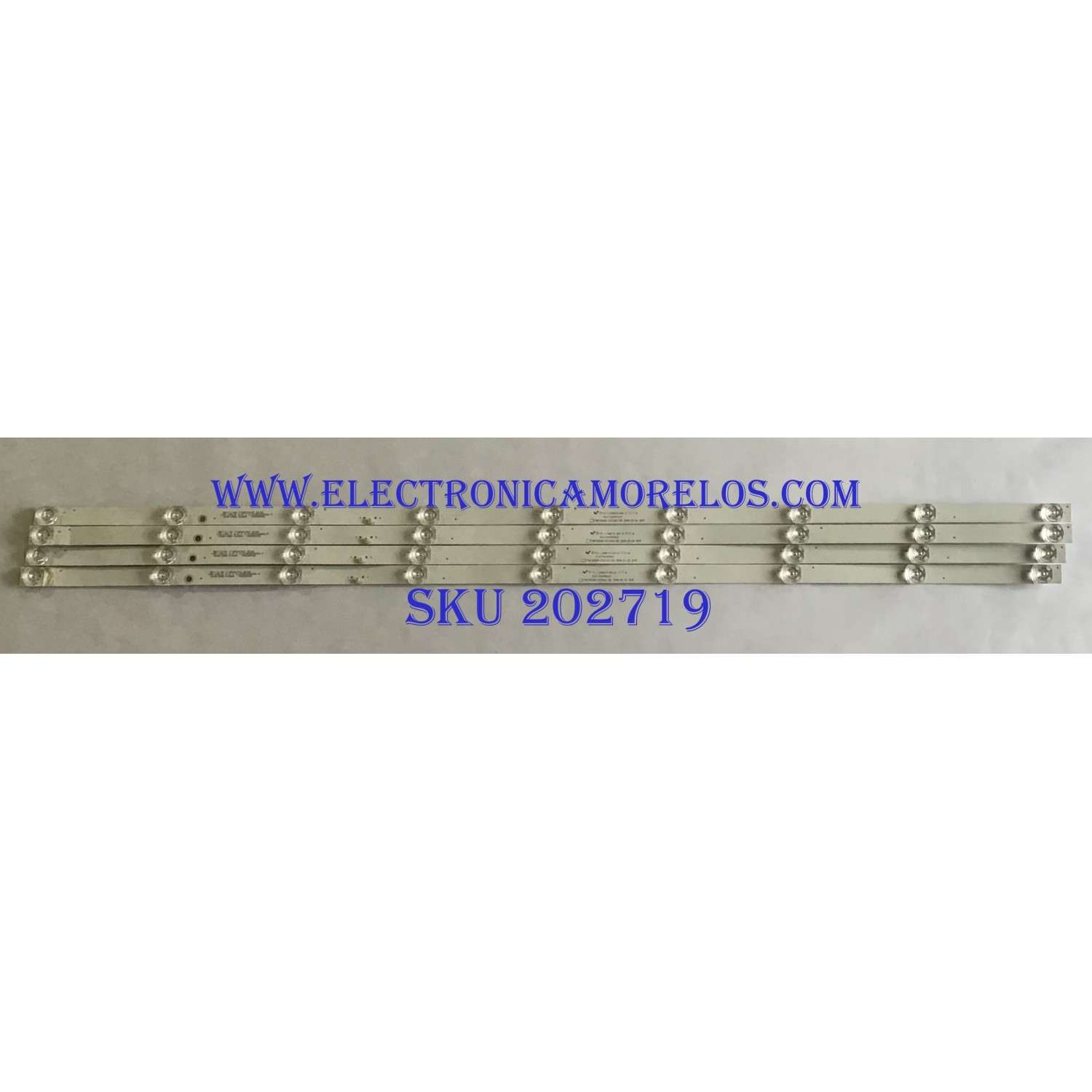 KIT DE LED'S PARA TV WESTINGHOUSE / ELEMENT / (4 PIEZAS) / 303TH500063 / TFMT50D09-ZC23AG-05 / PANEL T500-TTV-DLED / T500-TAF-DLED / CV500U1-T01 REV:01 / MODELOS WE50UT4108 / WD49FB1018 / WD50FB1200 / E4STA5017 E8C6M