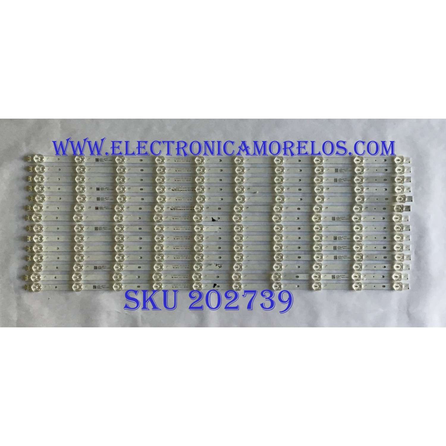 KIT DE LED'S PARA TV RCA (14 PIEZAS) / AE0110352 / JL.D650A1235-031DS-M / N180718 / PANEL HV650QUB-N9D / MODELO RNSMU6536