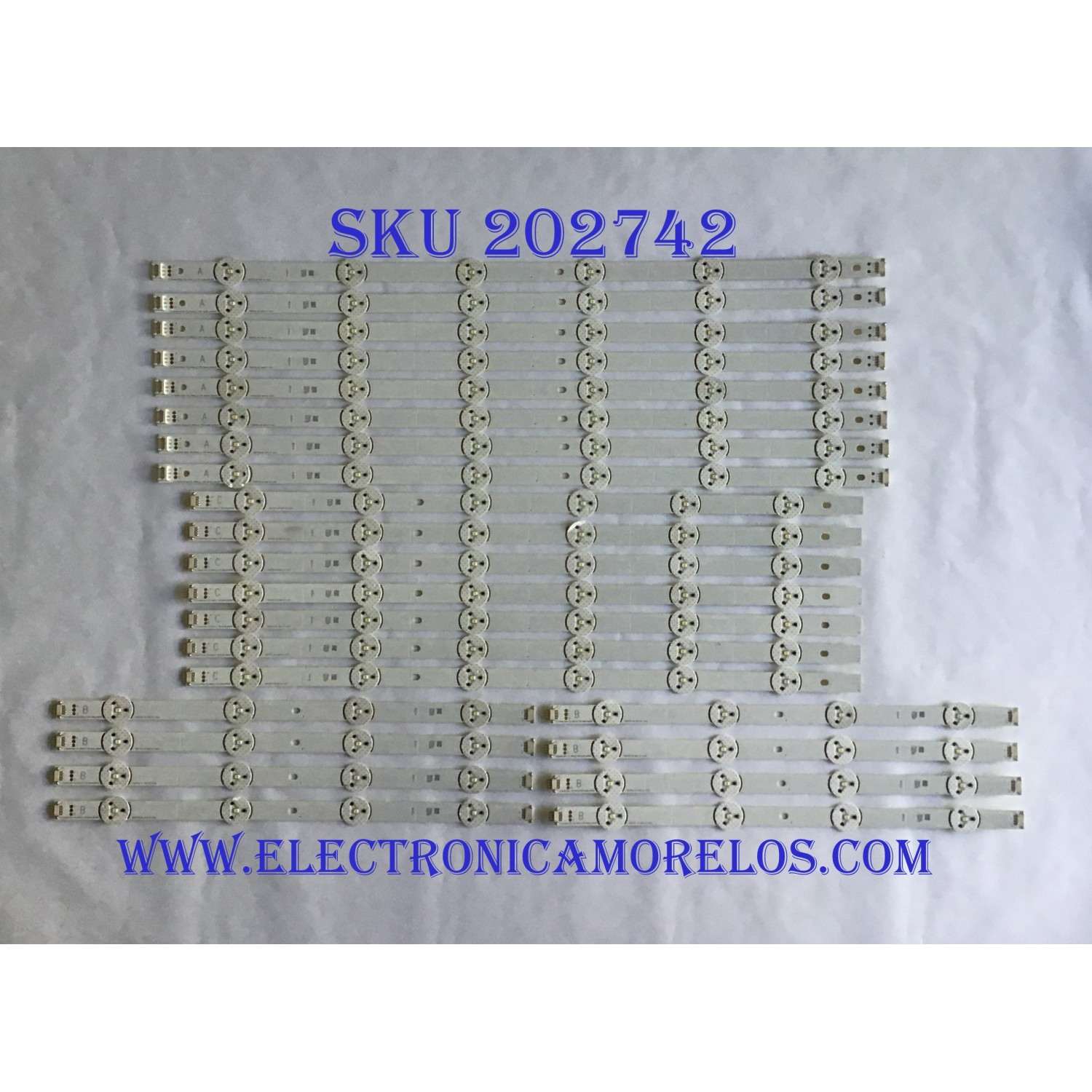 KIT DE LED'S PARA TV SHARP / LG INNOTEK DIRECT 3.0_70INCH_A / LG INNOTEK DIRECT 3.0_70INCH_B / LG INNOTEK DIRECT 3.0_70INCH_C / PANEL LK800D3GW10Z / MODELO LC-80LE632U / NOTA IMPORTANTE : KIT CUENTA ORIGINALMENTE 24 PIEZAS ((INCOMPLETO 23 PIEZAS))        