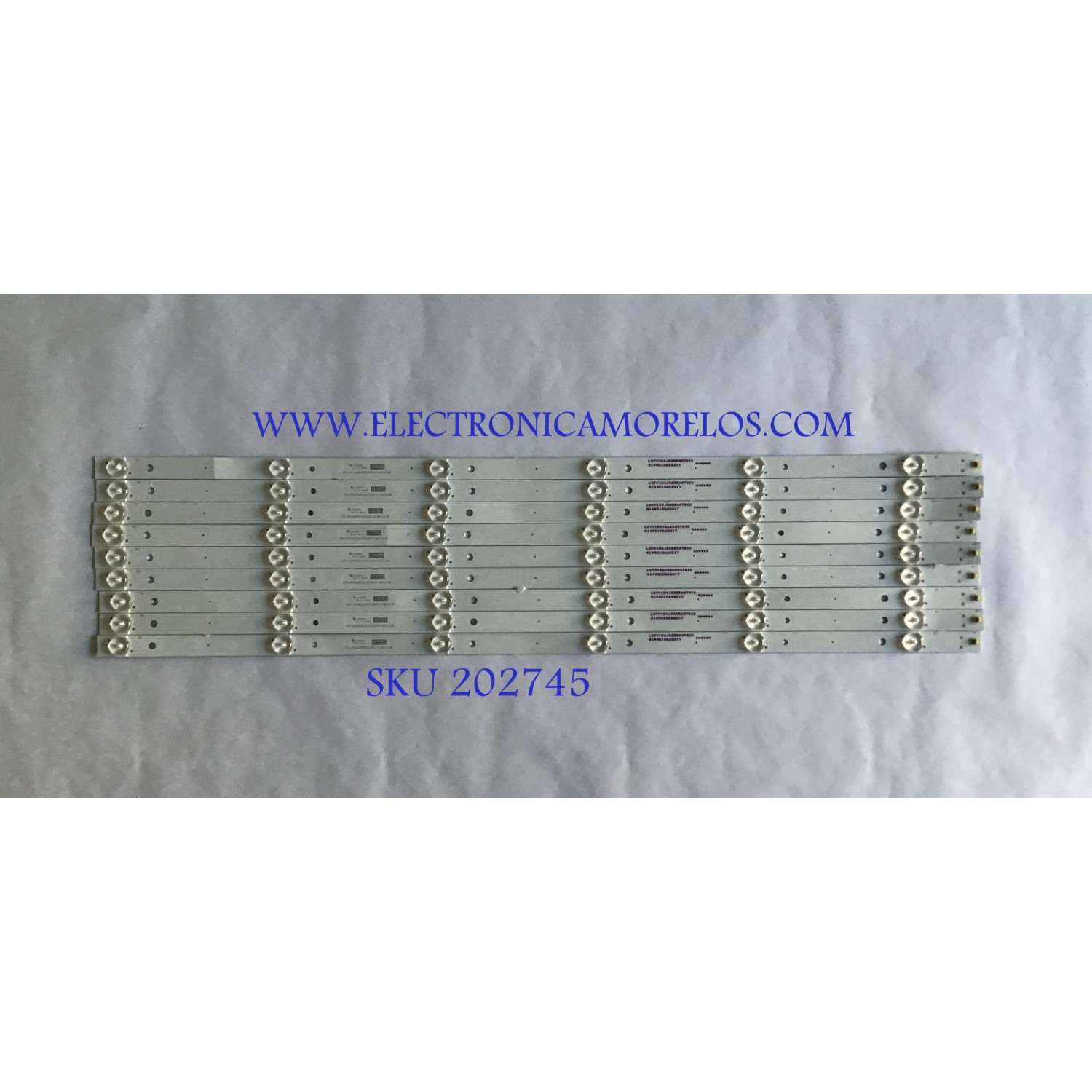 "KIT DE LED'S PARA TV HAIER  / CRH-K65K60030301206741-REV1.2 / 8149010665017 / MODELO 65UG2500 / NOTA IMPORTANTE : KIT CUENTA ORIGINALMENTE 10 PIEZAS ((INCOMPLETO 9 PIEZAS))	"