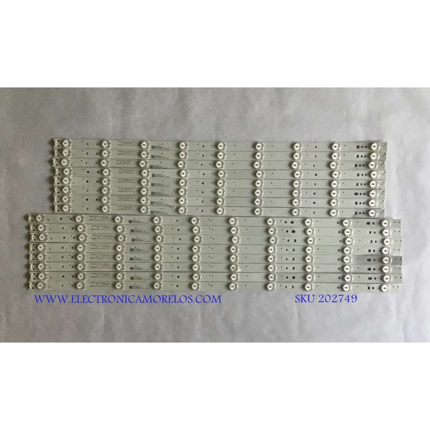KIT DE LED'S PARA TV (16 PIEZAS) / 30365009220 / LED65D10-ZC21AG-01 / 65000M06 / PANEL LSC650FN04 / MODELO 65"