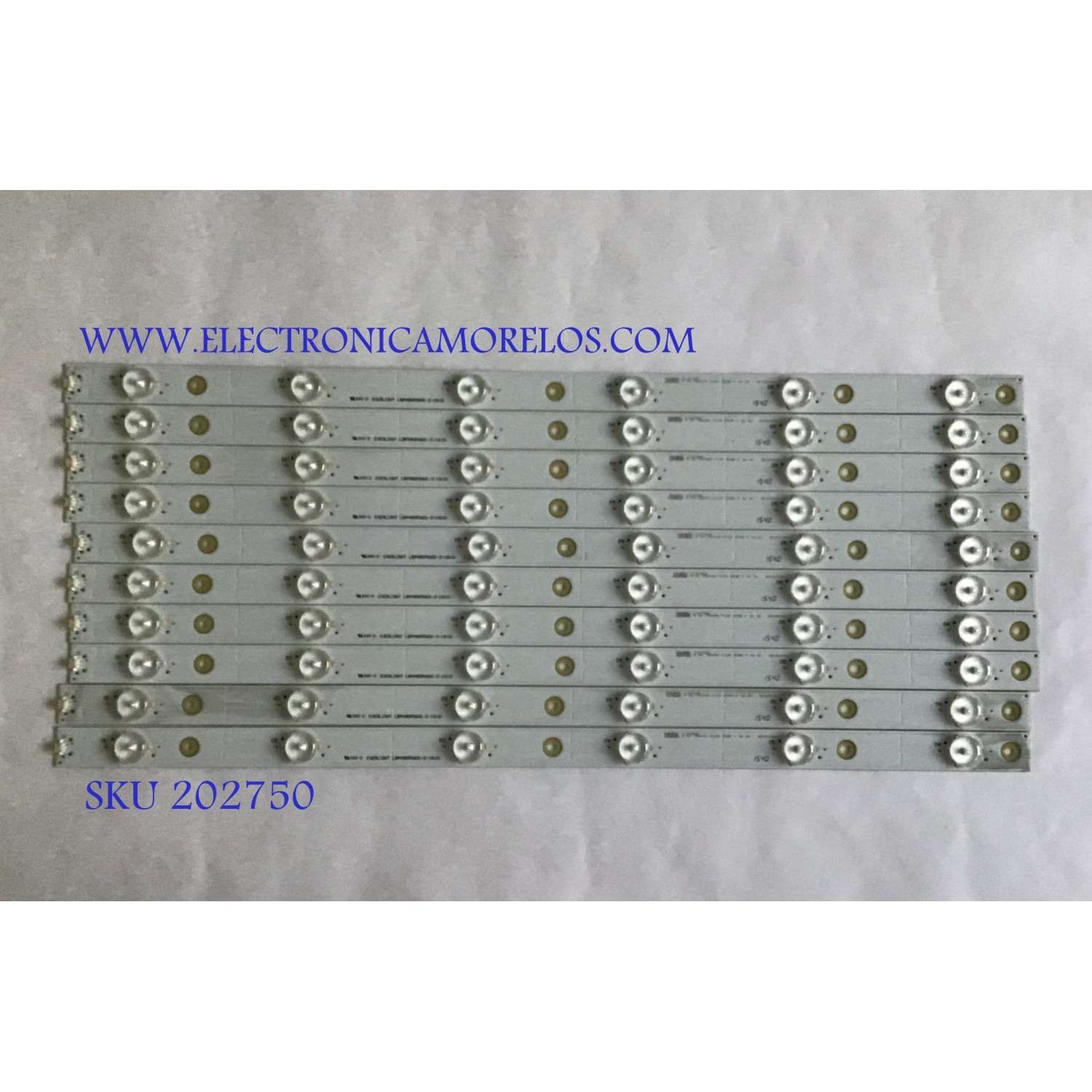 KIT DE LED'S PARA TV VIZIO TV ((INCOMPLETO SOLO 15 PIEZAS)) / NUMERO DE PARTE SVB750A98 / F75JL63030061607B / SSC-F75JL63030061607B-REV1.4 /E486558 / 70401-01274 / 150M0364D210 / PANEL BOEI750WQ1 / MODELOS V755-J04 / V755-J04 LBNFE5KX / V755-J04 LBNFE5LX