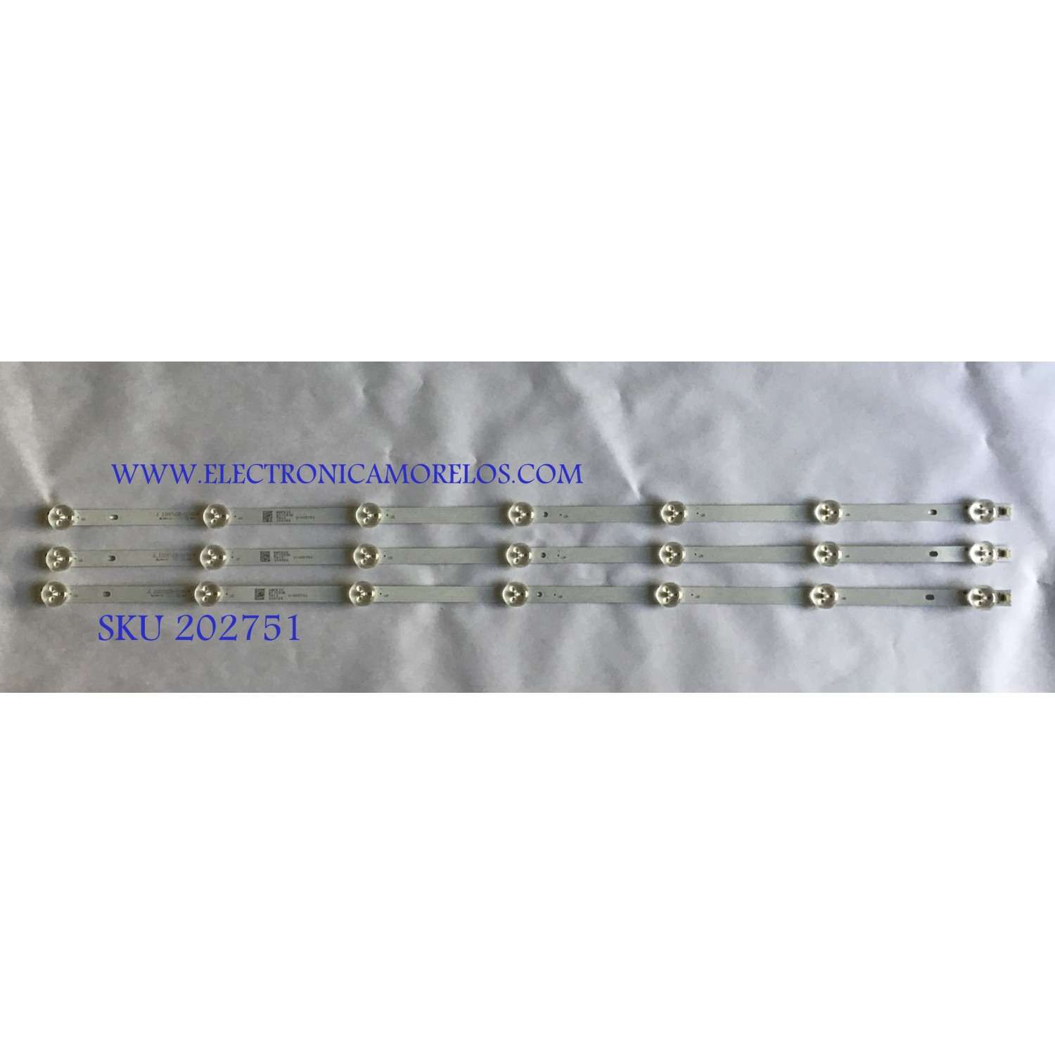 KIT DE LED'S PARA TV ELEMENT / WESTINGHOUSE / (3 PIEZAS) / JL.D32071235-111DS-M / 21005792 / PANEL MD3243YTBH / MODELOS WD32HB1120-C / ELST3216H D7B0M