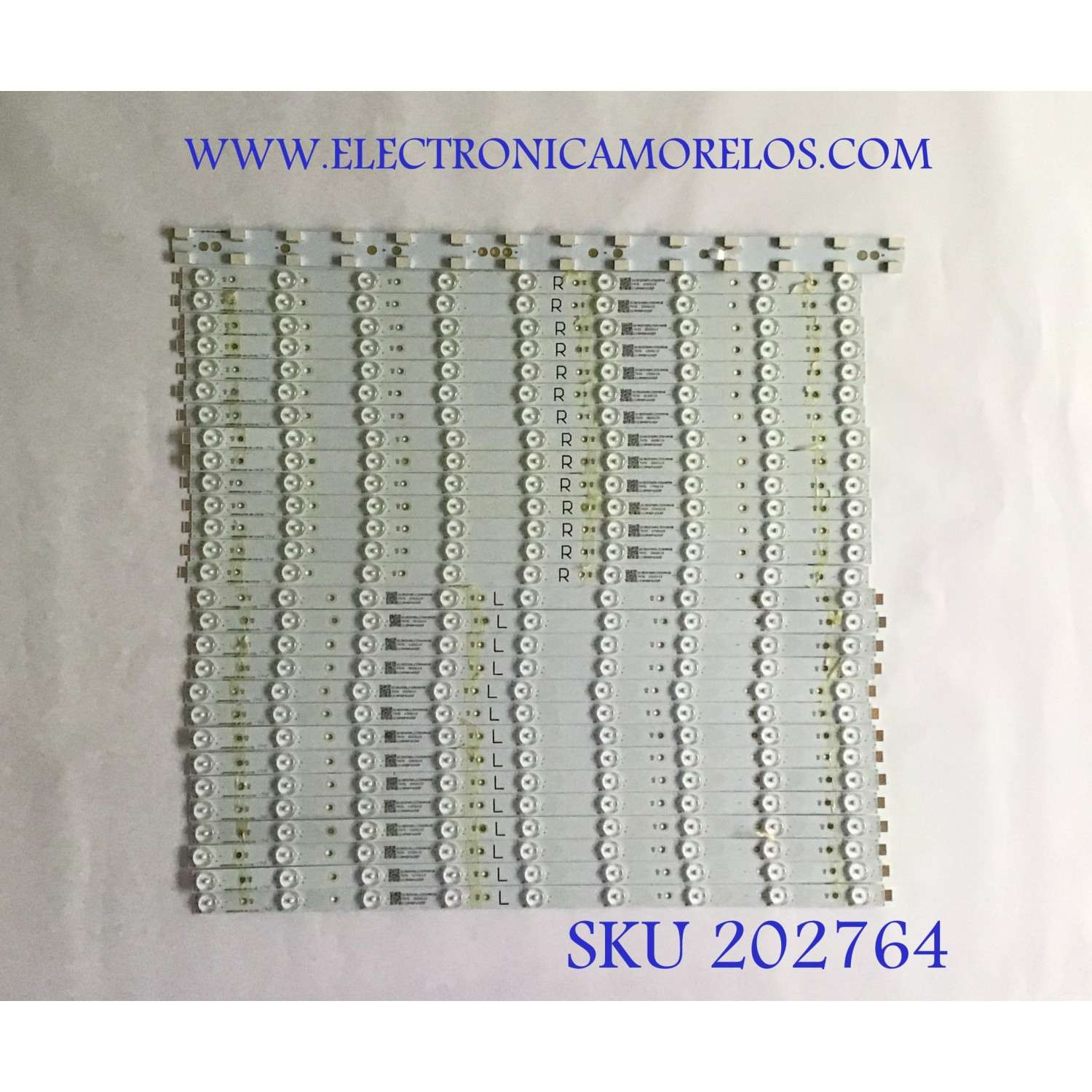 KIT DE LED'S PARA TV (28 PIEZAS) VIZIO / LBM550M0205-NP-1(L) / LBM550M0205-NQ-1(R) / PANEL TPT550V2-EQLSKA.G REV:55D / MODELO P55-E1 LTM7WMNT