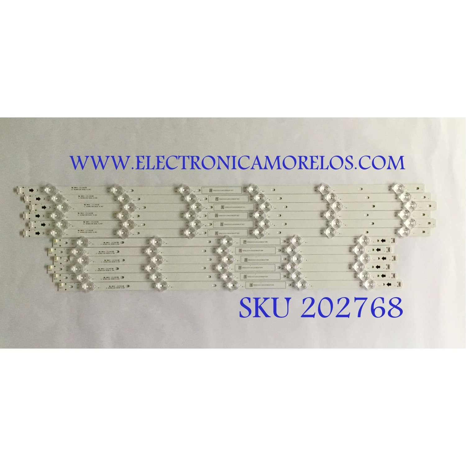KIT DE LED'S PARA TV VIZIO (12 PIEZAS) NUMERO DE PARTE JL.D650B1330-202B / JL.D650B1330-202BR-M_V04 / JL.D650B1330-202BL-M_V03 / PANEL'S V650DJ4-D03 / V650DJ4-C03 / MODELOS V655-G9 / V655-H19 LINIZCRW / LINIZCNW  / V655-H9