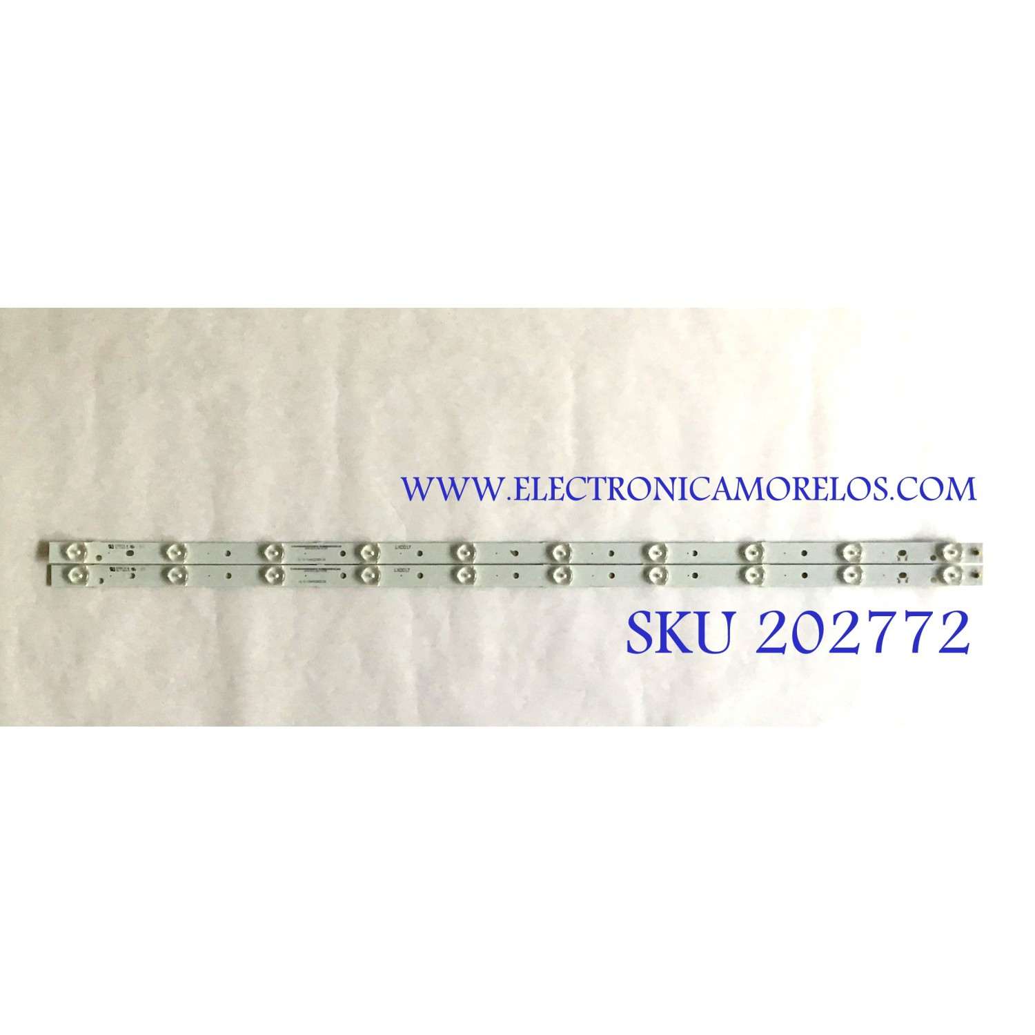 KIT DE LED'S PARA TV AFINITY (2 PIEZAS) / IC-D-CNA039D139 / LXD017 / PANEL V39HJ1-P02 REV.C1 / MODELO SLE2039
