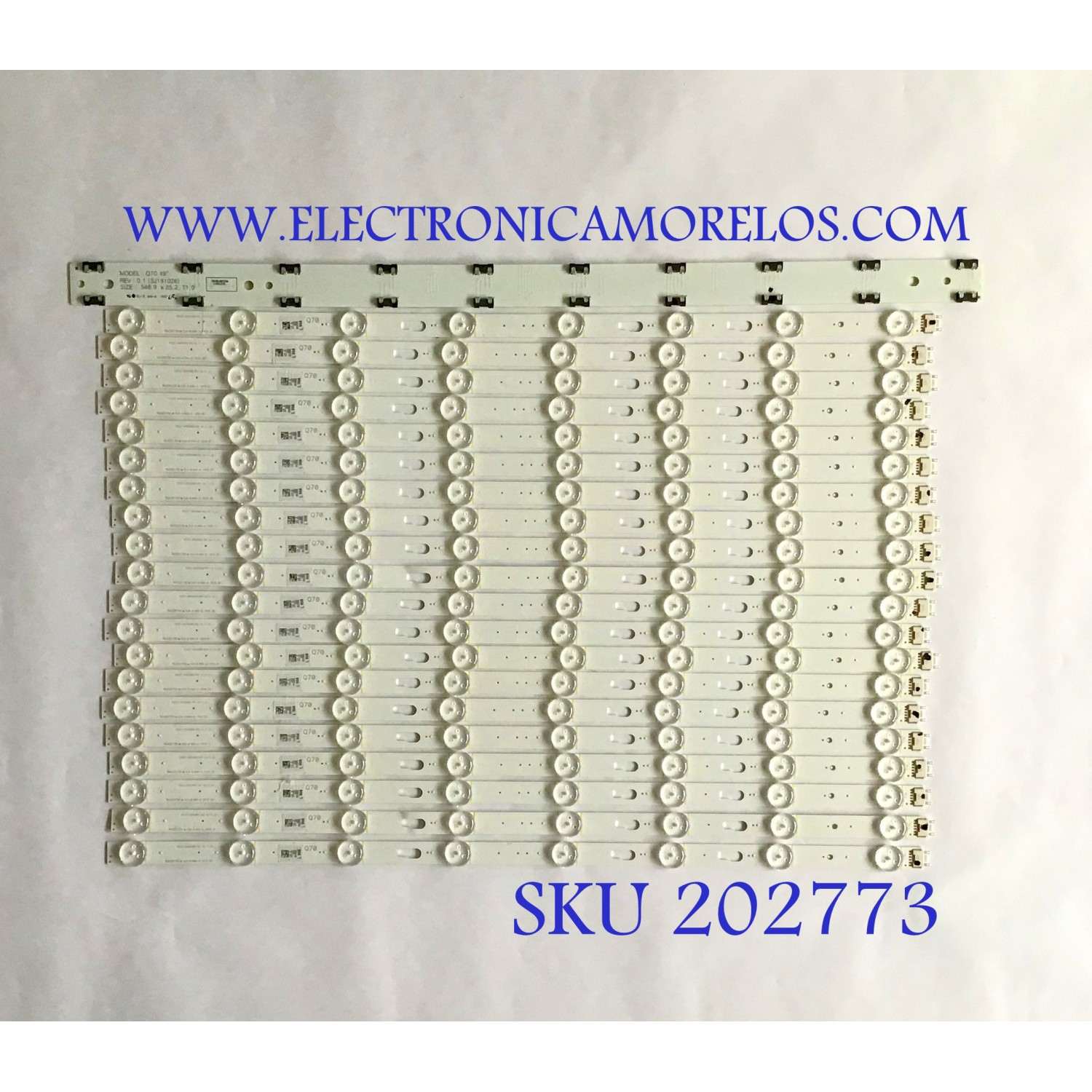 KIT DE LED'S PARA TV SAMSUNG (20 PIEZAS) / BN96-48106A / V9Q7-490SM0-R0 / PANEL CY-TR049HLLV1H / MODELOS QN49Q70RAFXZA FA01 / QE49Q70RATXXU / QE49Q70RATXXH / QN49Q70RAFXZC / QE49Q70RATXXC / QE49Q70RALXXN