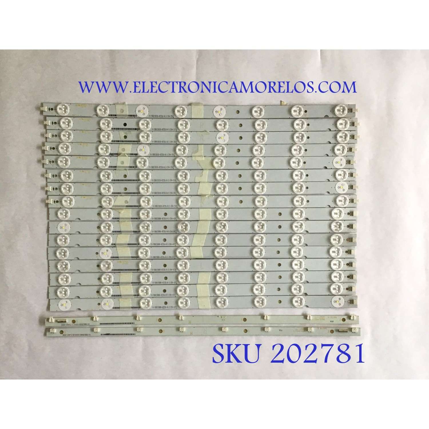 KIT DE LED'S PARA TV (16 PIEZAS) 500TT10 / 500TT09 / 500TT11 / PANEL TPT500J1-HVN04 REV:S16SD / MODELO E500I-B1E LTMWPLAP