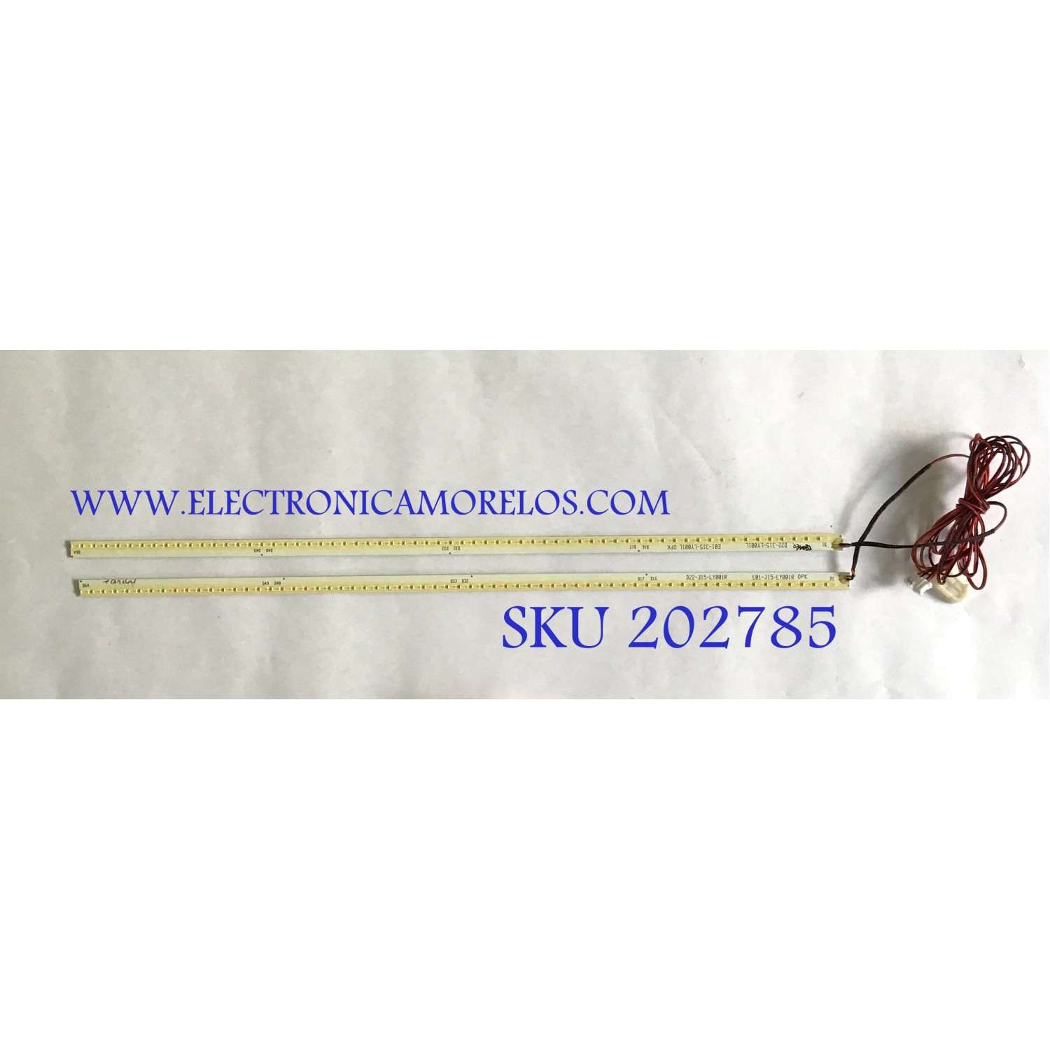 KIT DE LED'S PARA TV (2 PIEZAS) / E01-315-Y001R / D22-315-LY001L / PANEL BO1-315-LY030 / MODELO 32"