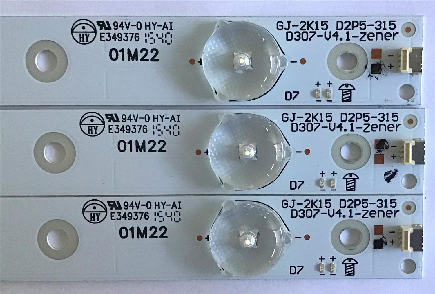 KIT DE LED'S PARA TV VIZIO (3 PIEZAS) / GJ-2K15-D2P5-315-D307-V4.1 / GJ-2K15-D2P5-315-D307-V4.1-ZENER / 01M22 / PANEL TPT315B5-HVN05.A / MODELOS E32-C1 / E32-C1 LTTWSJAR / D32X-D1 - Imagen 3