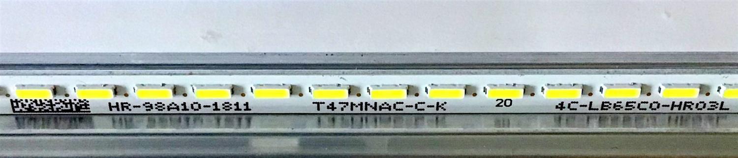 LED PARA TV TCL (1 PIEZA) / NUMERO DE PARTE 65YG411SC0B0 / 65YG411SC0A0 / 65YG411SC0B0 / 4C-LB65C0-HR04L / 4C-LB65C0-HR03L / PANEL LVU650NEBL / MODELO 65S513 / ((MEDIDAS 1.44M x 08CM)) - Imagen 2
