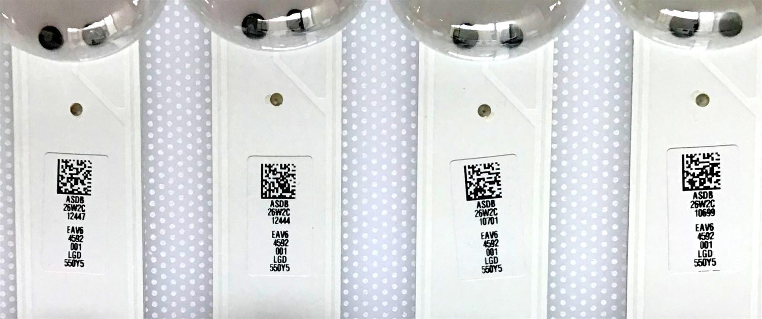 KIT DE LED'S PARA TV LG (4 PIEZAS) / EAV64592001 / SSC Y19 TRIDENT 55UM73 y 75 REV01 180703 / LGD 550Y5 / PANEL HC550DQG-SLXL3-9141 / MODELOS 55UM7300AUE / 55UM7300PUA BUSYDOR / 55UM7300PUA AUSYDJR - Imagen 2