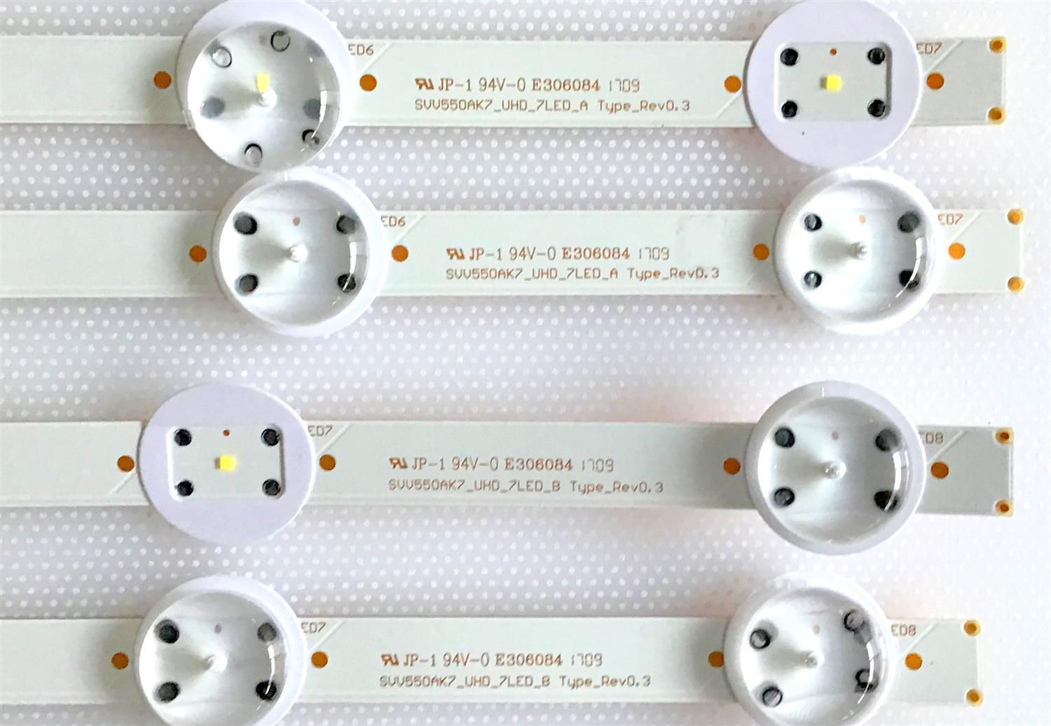 KIT DE LED'S PARA TV CHRISTIE (7 PIEZAS) / SVV550AK7_UHD_7LED_B / 30091570 / 30091571 / PANEL VDS550QNDL-2D-U11-VEL / MODELO UHD551-L - Imagen 3