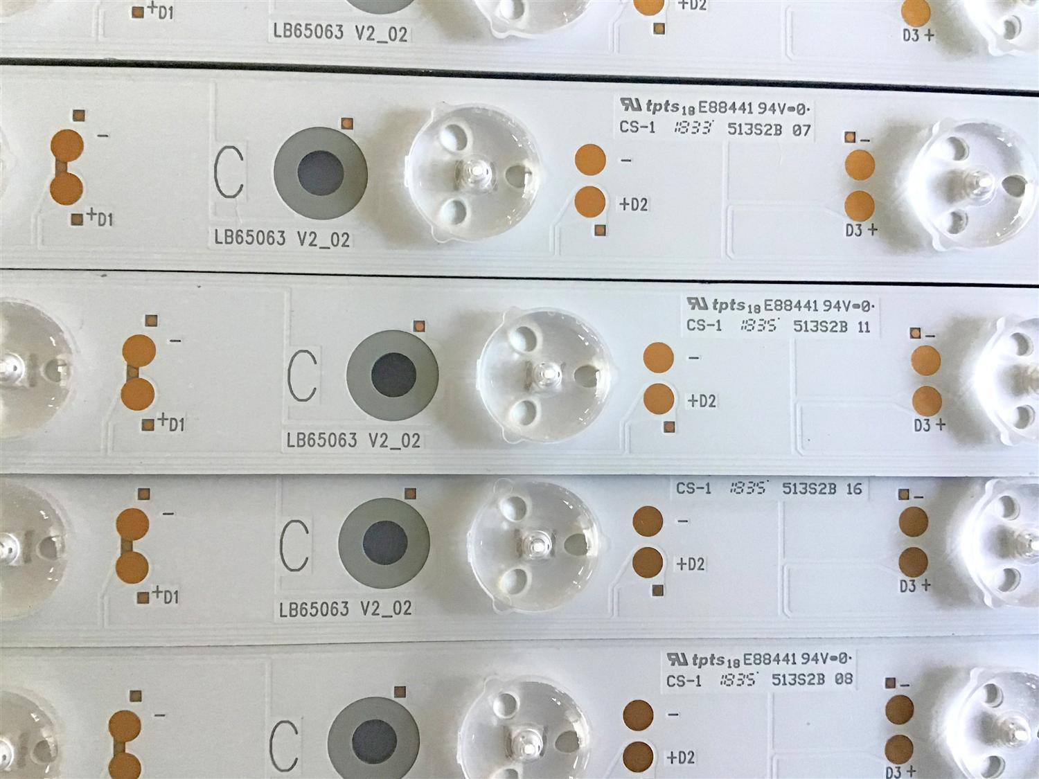 KIT DE LED'S PARA TV VIZIO (24 PIEZAS) NUMERO DE PARTE  LB65063 / LB65063 V3_00 / EX65T56005 / 3C200C200 / PANEL T650QVF09.0 / T650QVF09.2 / MODELO PQ65-F1 / PX65-G1 / 74 CM /  - Imagen 3