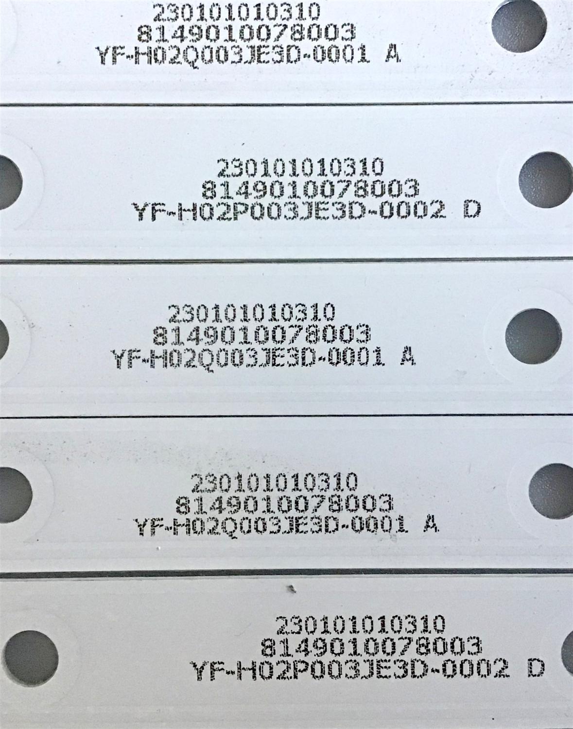 KIT DE LED'S PARA TV RCA / 261501004350 / 12-78C800-15X8-858X15-0D22-180319 / 230101010310 / YF-H02P003JE3D / PANEL LSC780FF01-W01 / MODELO RTU7877-B / 86 CM /         - Imagen 3