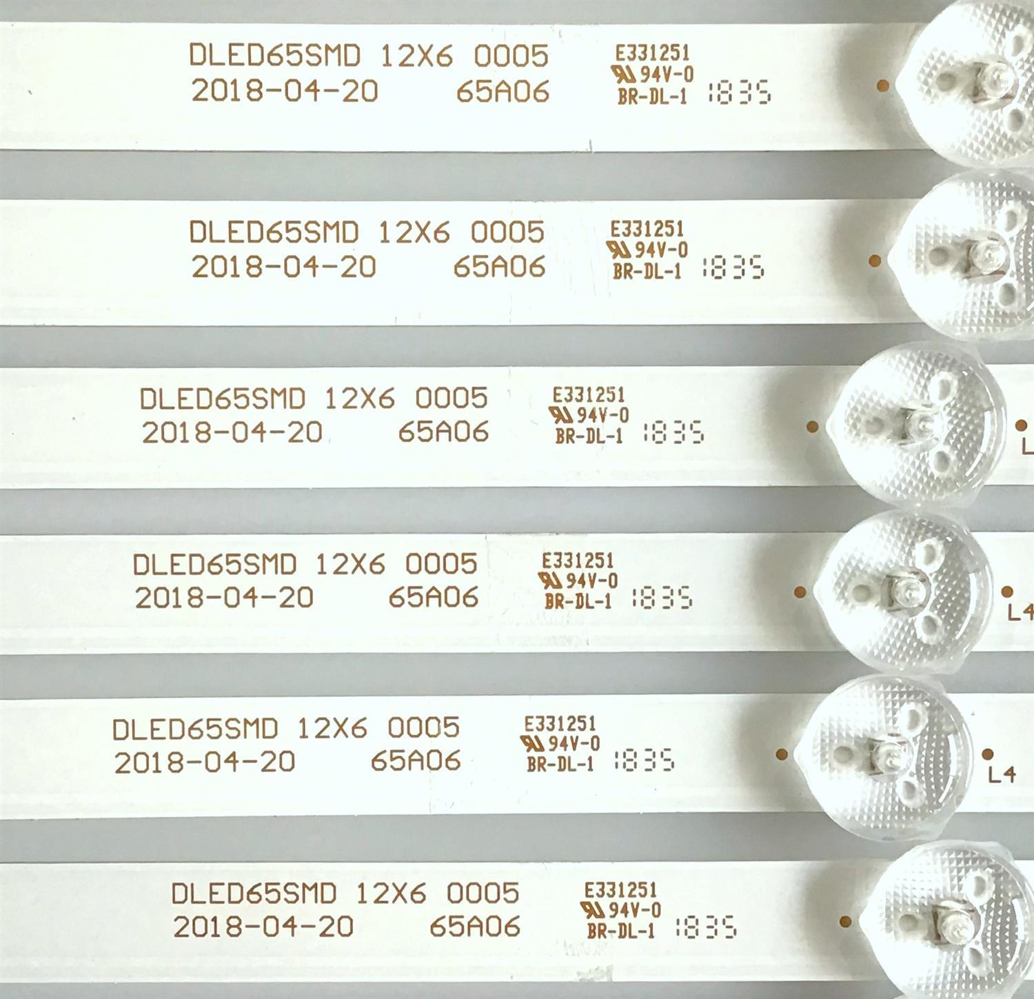 KIT DE LED'S PARA TV RCA (12 PIEZAS) / DLED65SMD 12X6 0005 / 65A06 / 50201002 / MODELO RNSMU6536-B - Imagen 2