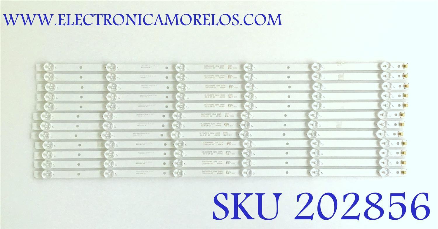 KIT DE LED'S PARA TV RCA (12 PIEZAS) / DLED65SMD 12X6 0005 / 65A06 / 50201002 / MODELO RNSMU6536-B