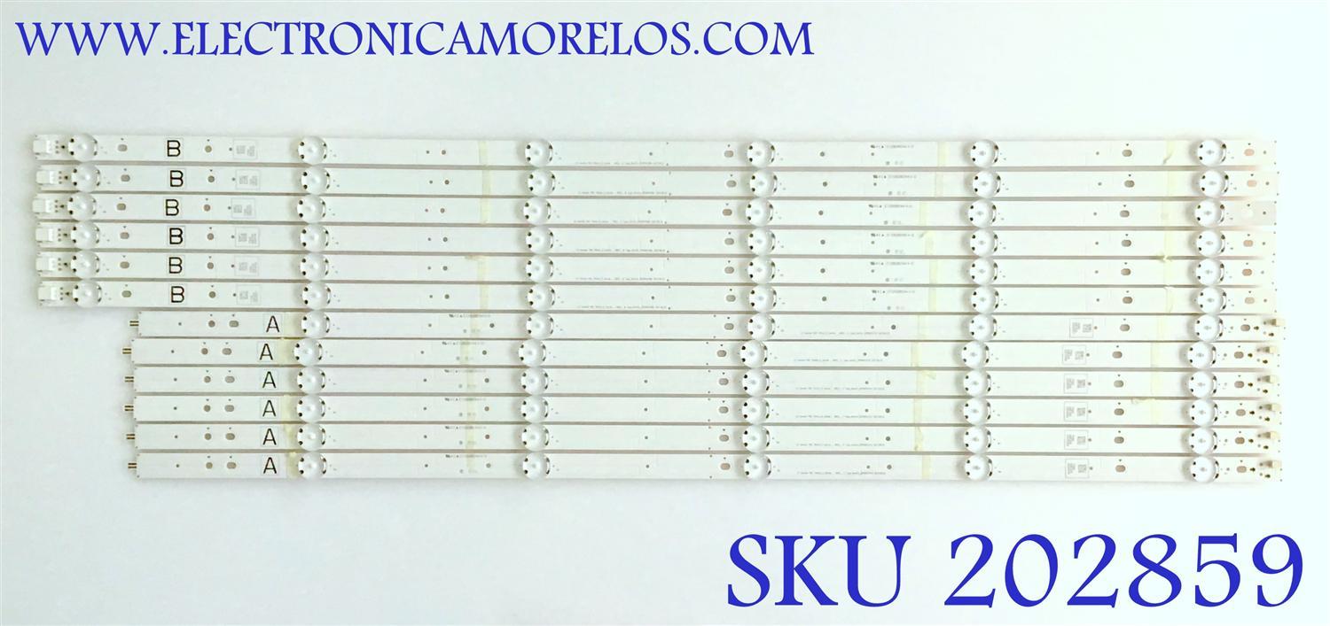 KIT DE LED'S PARA TV VIZIO (12 PIEZAS) / 3PCR02317A / 3PCR02318A / LG INNOTEK FBC 70INCH_D_SERISE_66EA_B / LG INNOTEK FBC 70INCH_D_SERISE_66EA_A / MODELO D70-F3