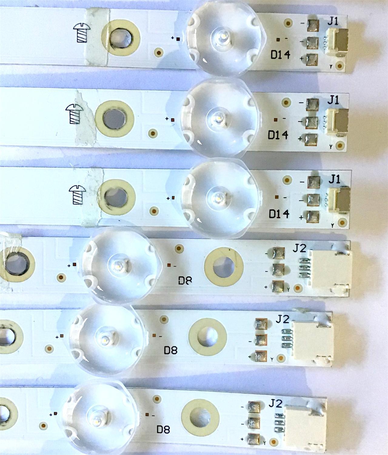 KIT DE LED'S PARA TV VIZIO (14 PIEZAS) / LBM650M0601 / LBM650M0701 / LBM650M0701&amp;0101-HR-1(0)(L) / LBM650M0601-HS-1(0)(R) / PANEL TPT650J1-QUBN90.K / MODELO E65-F1 LTMUWVLU - Imagen 2